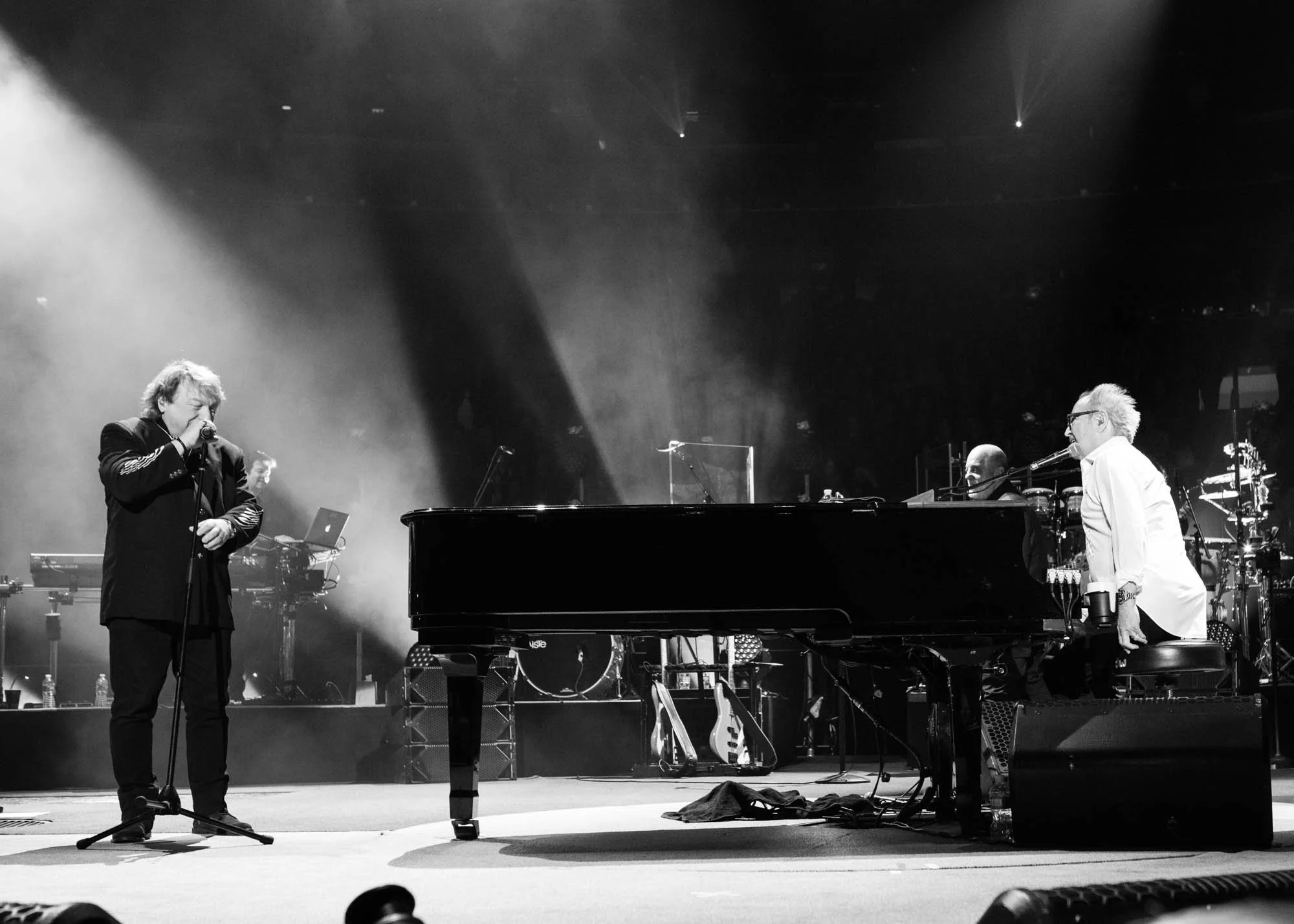 Mick Jones and Lou Gramm of Foreigner join Billy Joel for a surprise performance at Madison Square Garden on January 11, 2018