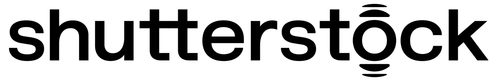 black text ready 'shutterstock' with emphasis on the letter 'o'.