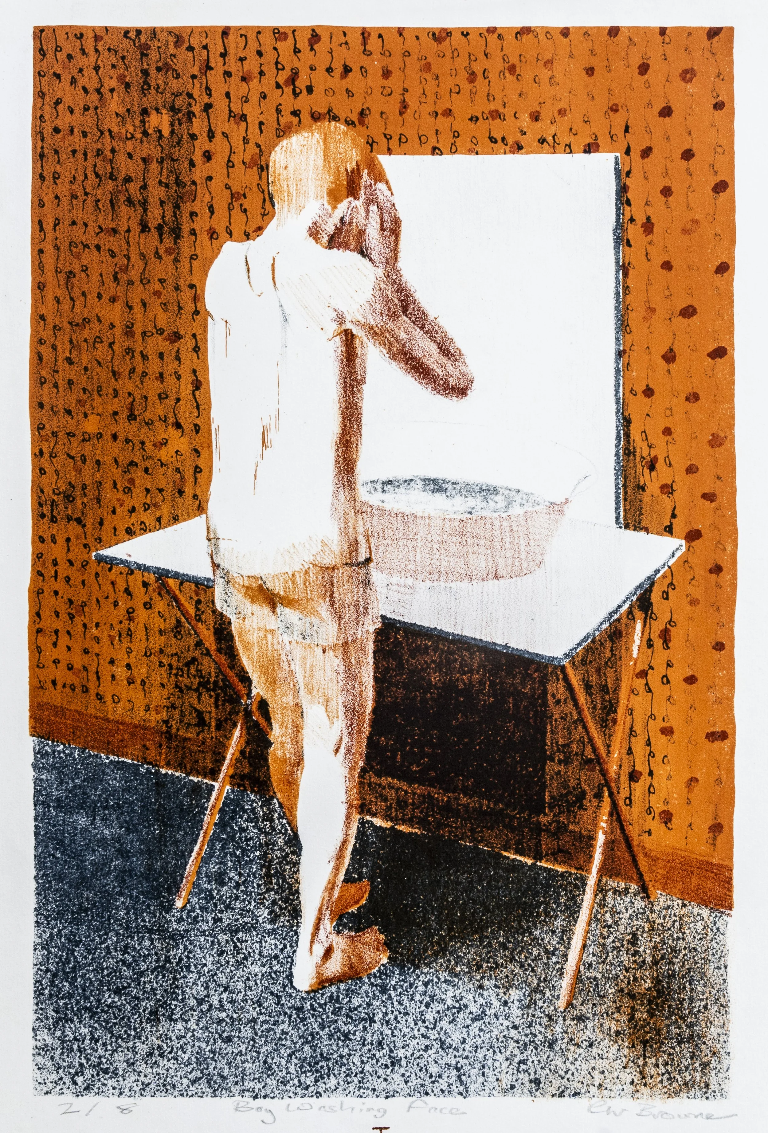 61 : Screenprint | "Boy Washing Face"