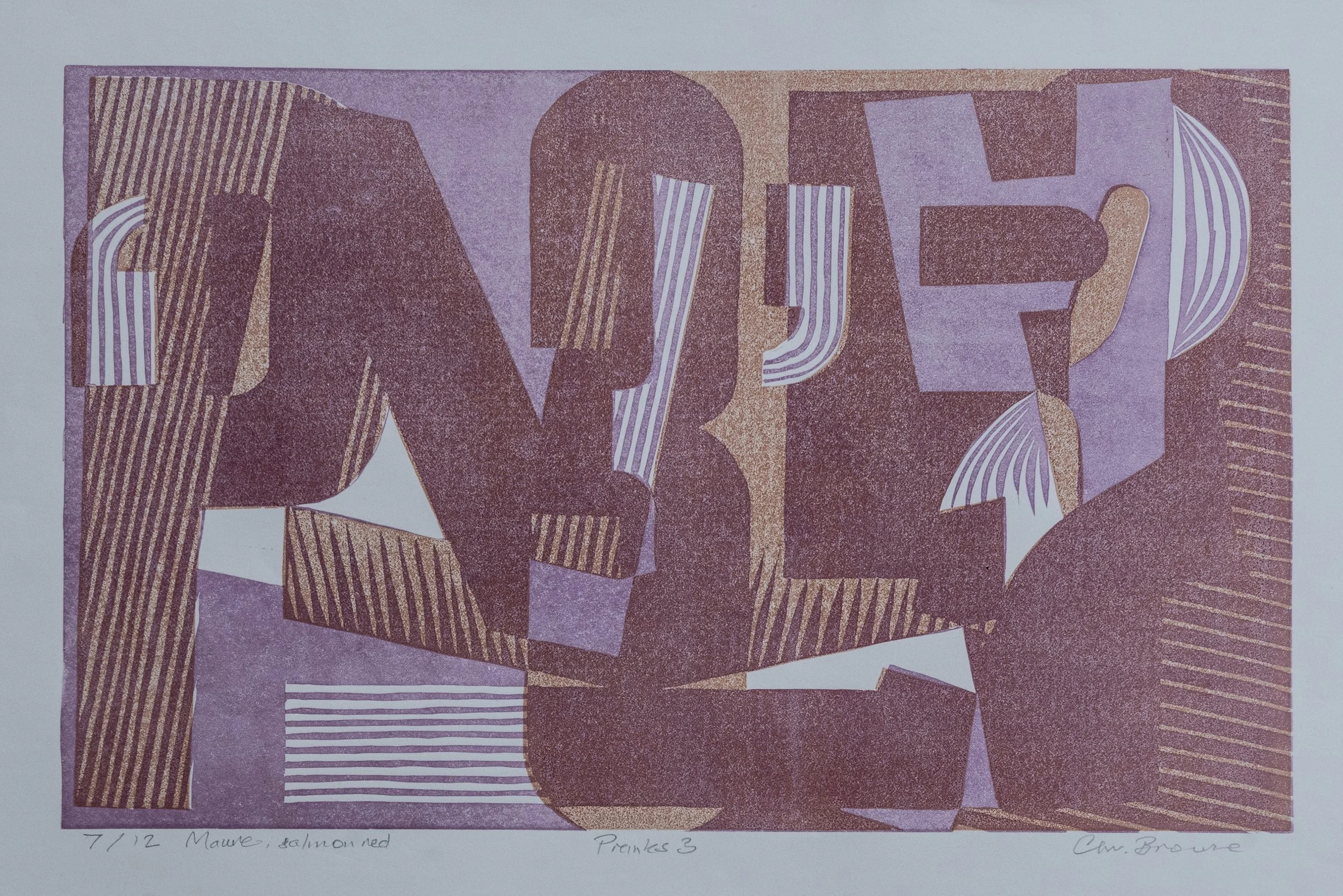 15 : Screenprint | "Pranks 3" in magenta, purple and orange