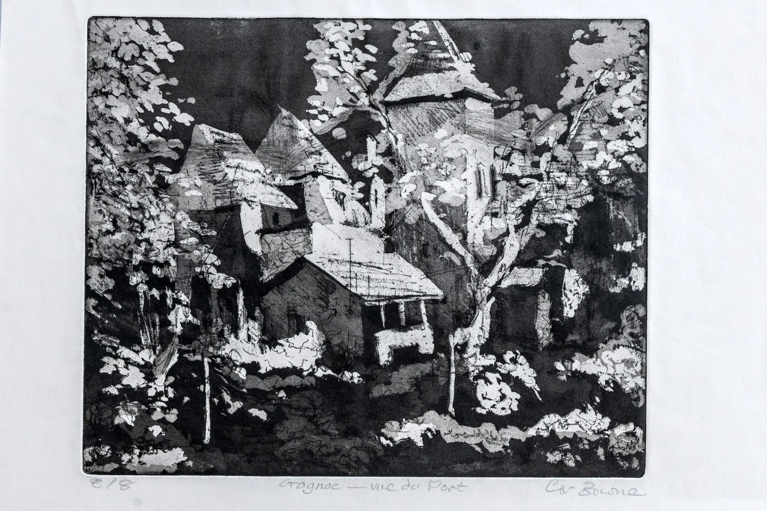30 : Lithograph | "Cognac - vue de port"