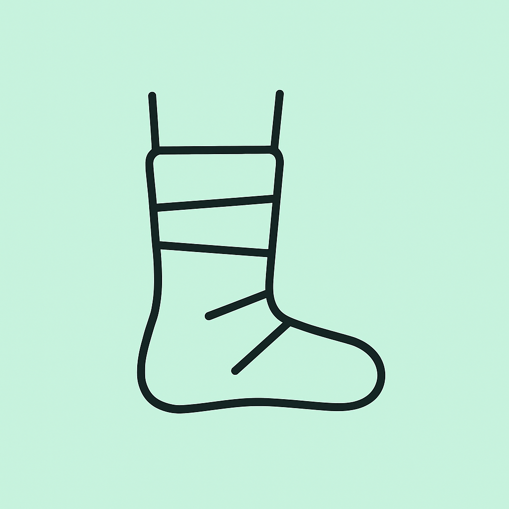 Cast icon - post injury treatment and rehabilitation at Ellerslie Foot & Physio Clinic