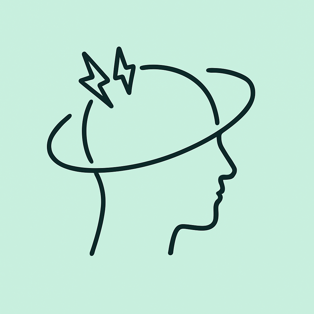 Icon of stress and pain often linked to posture and biomechanics - treated with podiatry and physiotherapy