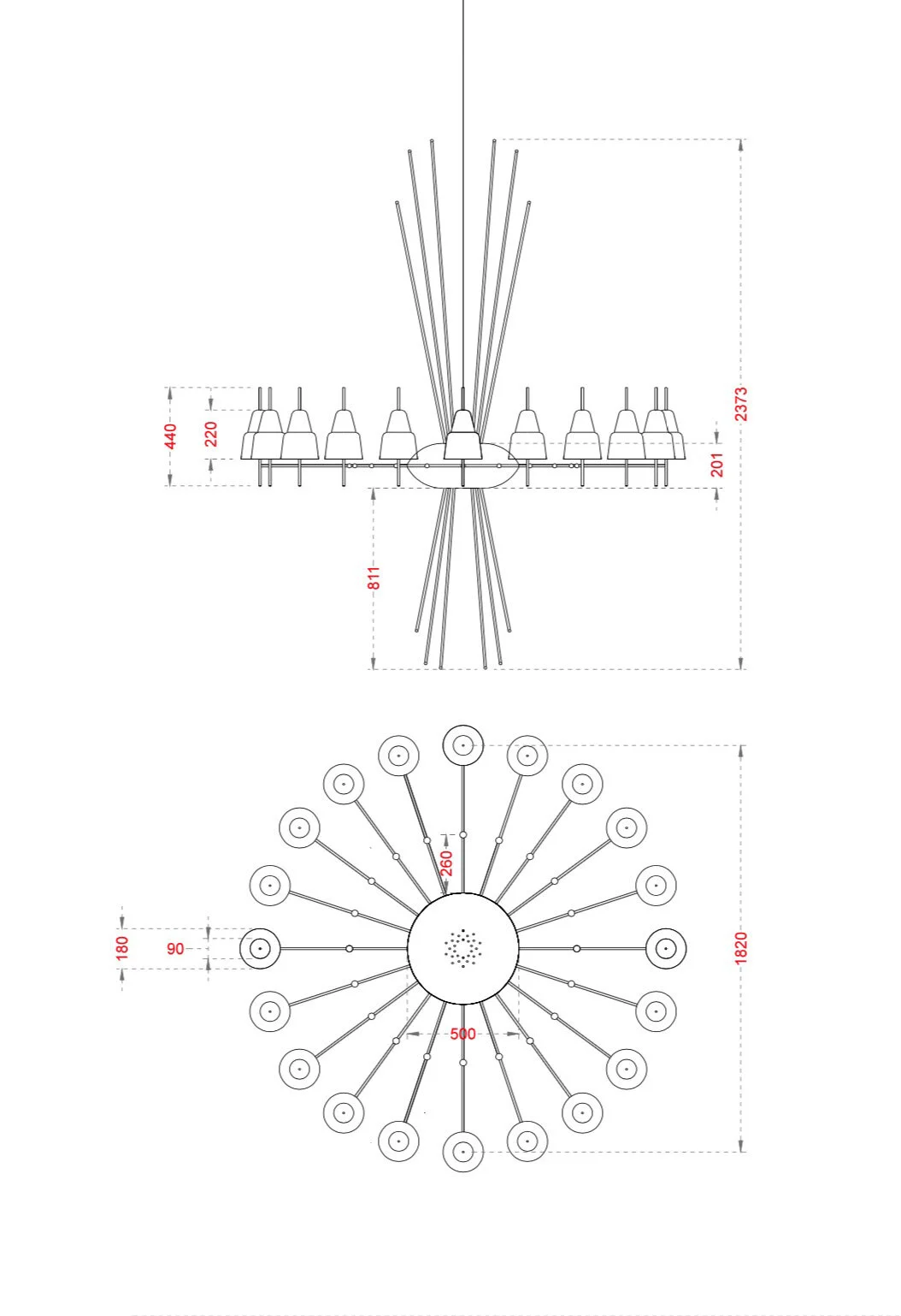 Technical Drawings: Chandelieur