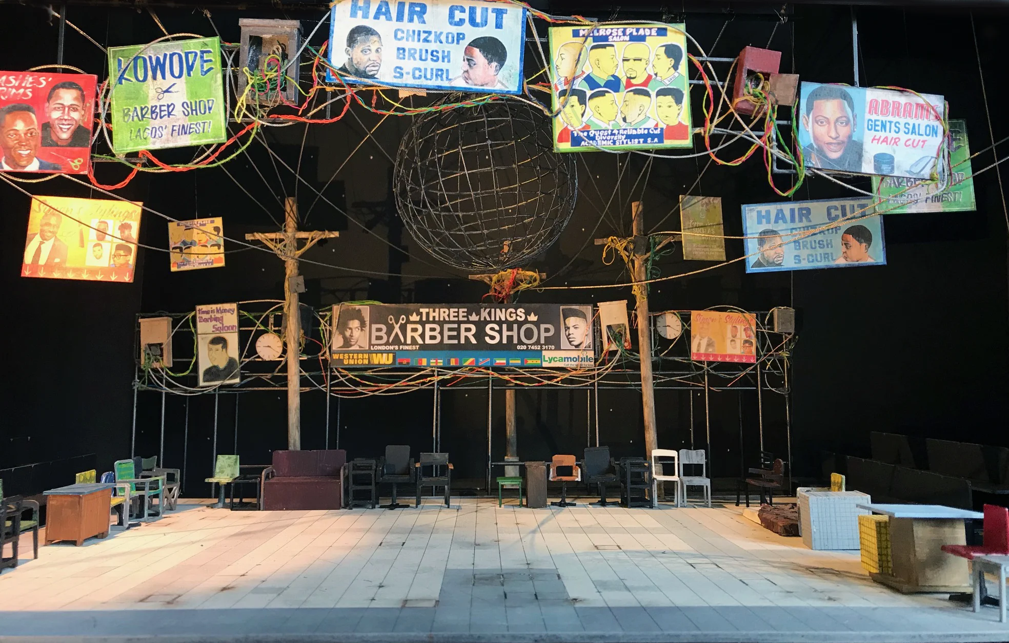 "Barber Shop Chronicles" American Tour designed by Rae Smith