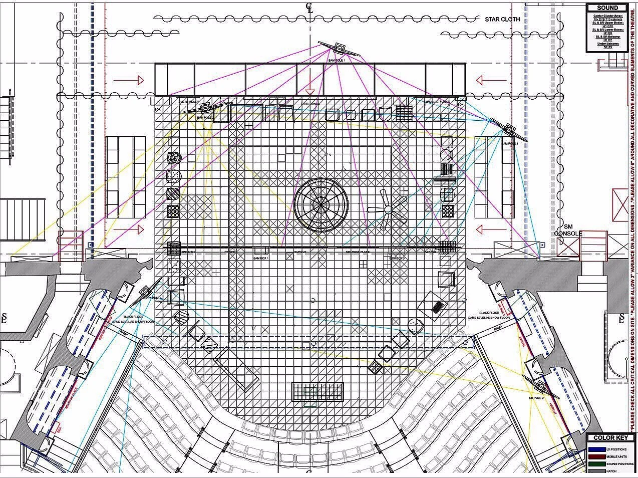 Groundplan for Brooklyn Academy of Music, New York.