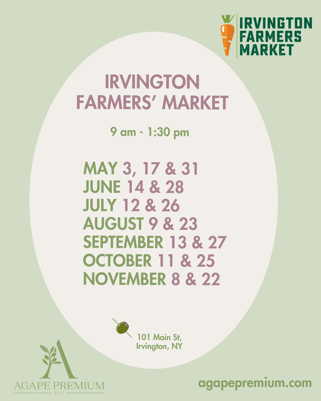 Greek extra virgin olive oil at the Irvington Farmers Market in Westchester County, NY. Agape Premium brings single-origin Koroneiki olive oil from Greece to the local farmers market, offering fresh, authentic extra virgin olive oil directly from a s