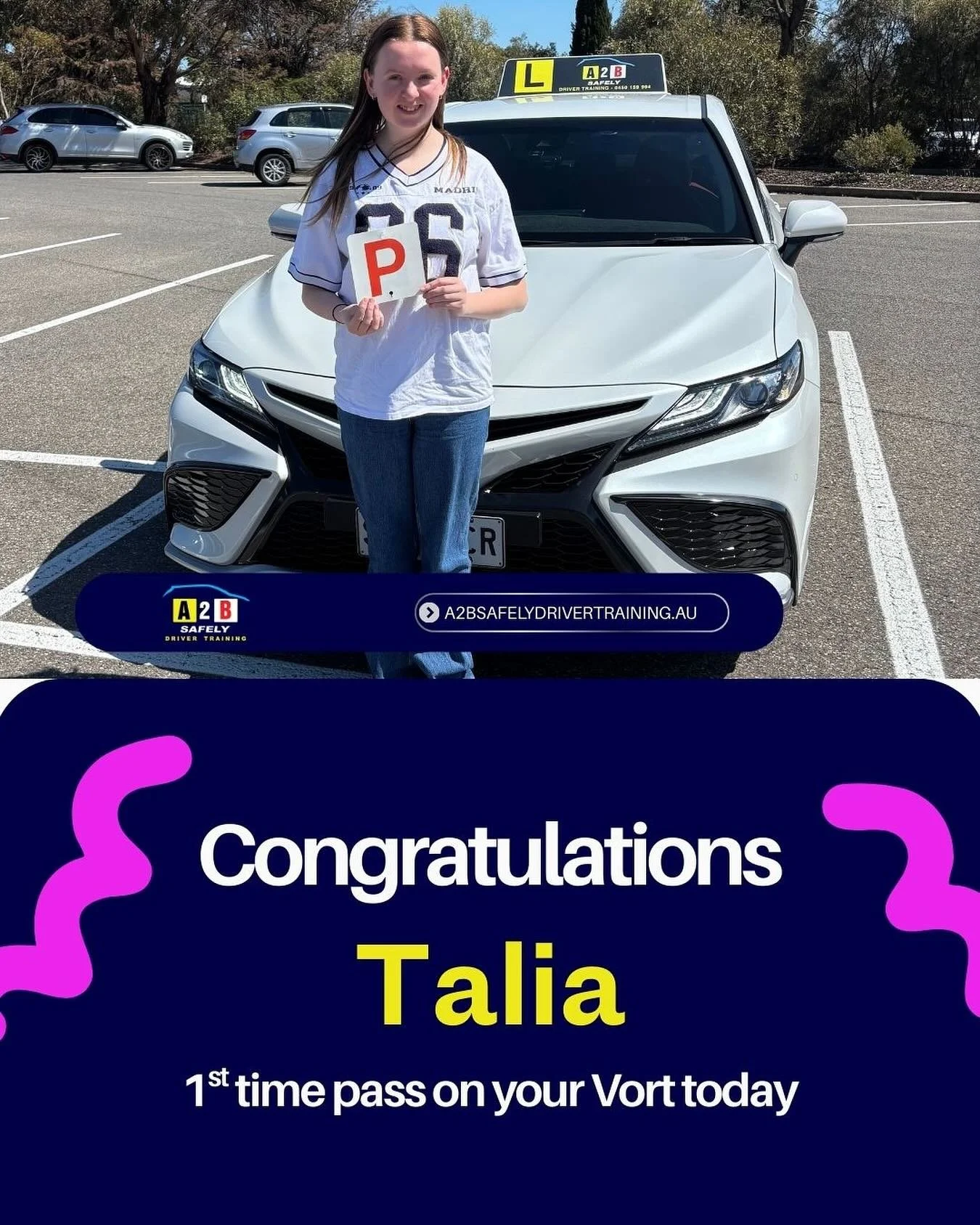 Today was all about girl power and Talia totally owned it! She tapped into her inner strength, conquered her anxiety, and nailed her Vort. You should be beaming with pride! Enjoy your newfound freedom and stay safe on the roads. 🌷🤩
