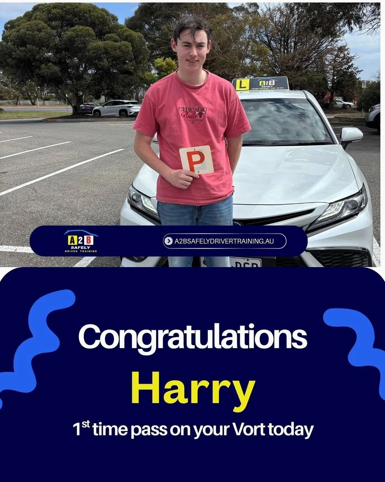 Massive well done Harry on acing your Vort and mastering all the manoeuvres! Your 'can-do' attitude and hard work have earned you this fantastic achievement. Relish your independence and keep swinging for those hole-in-ones - drive safely! ⛳️🚙🌟
