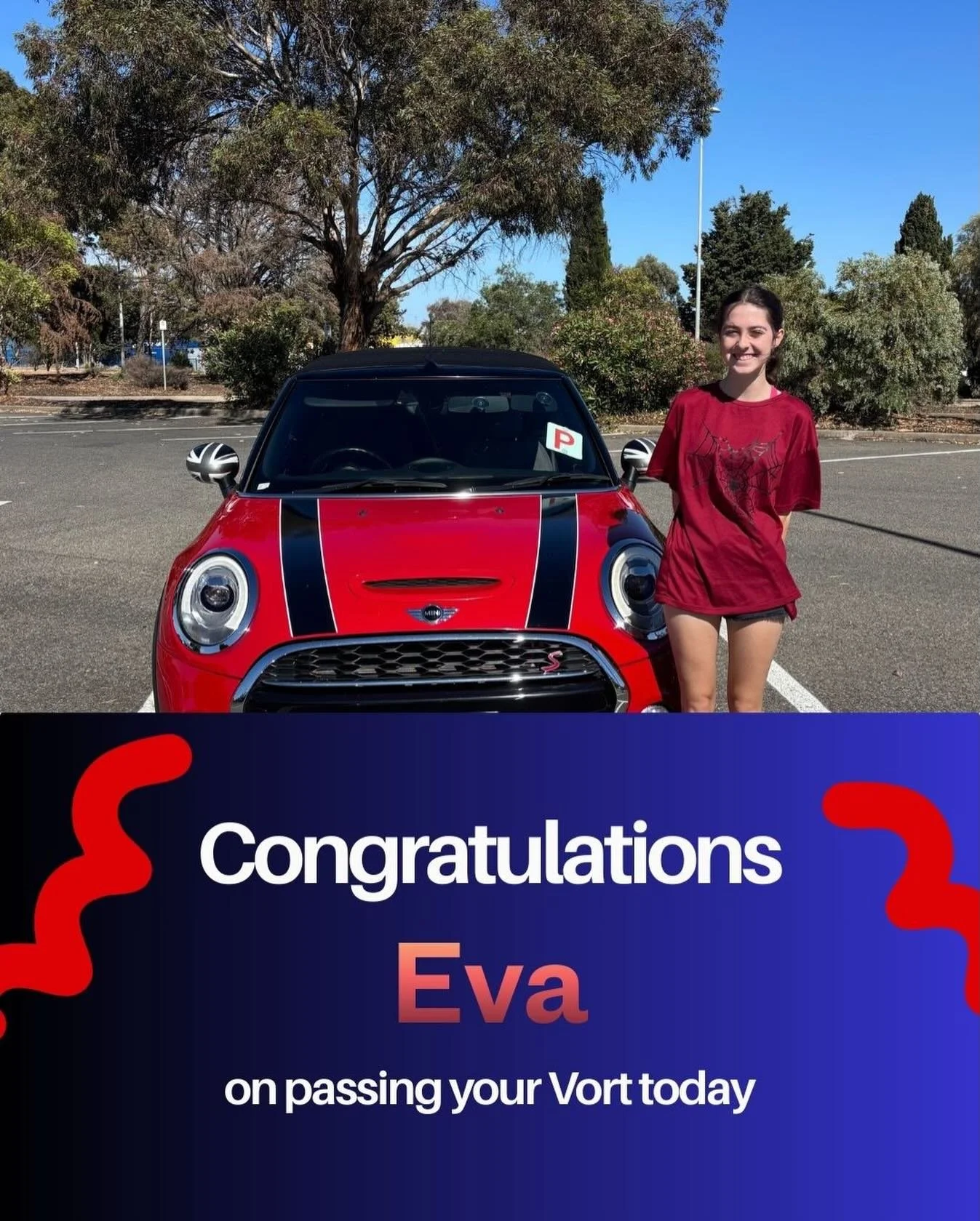 I've had the privilege of being part of Eva's driving journey, from the start when she got her learner's permit to passing her Vort today in the family car (which might just become hers now 🤔😂😂😂🚗)! 
Her dedication to becoming a safe driver has b