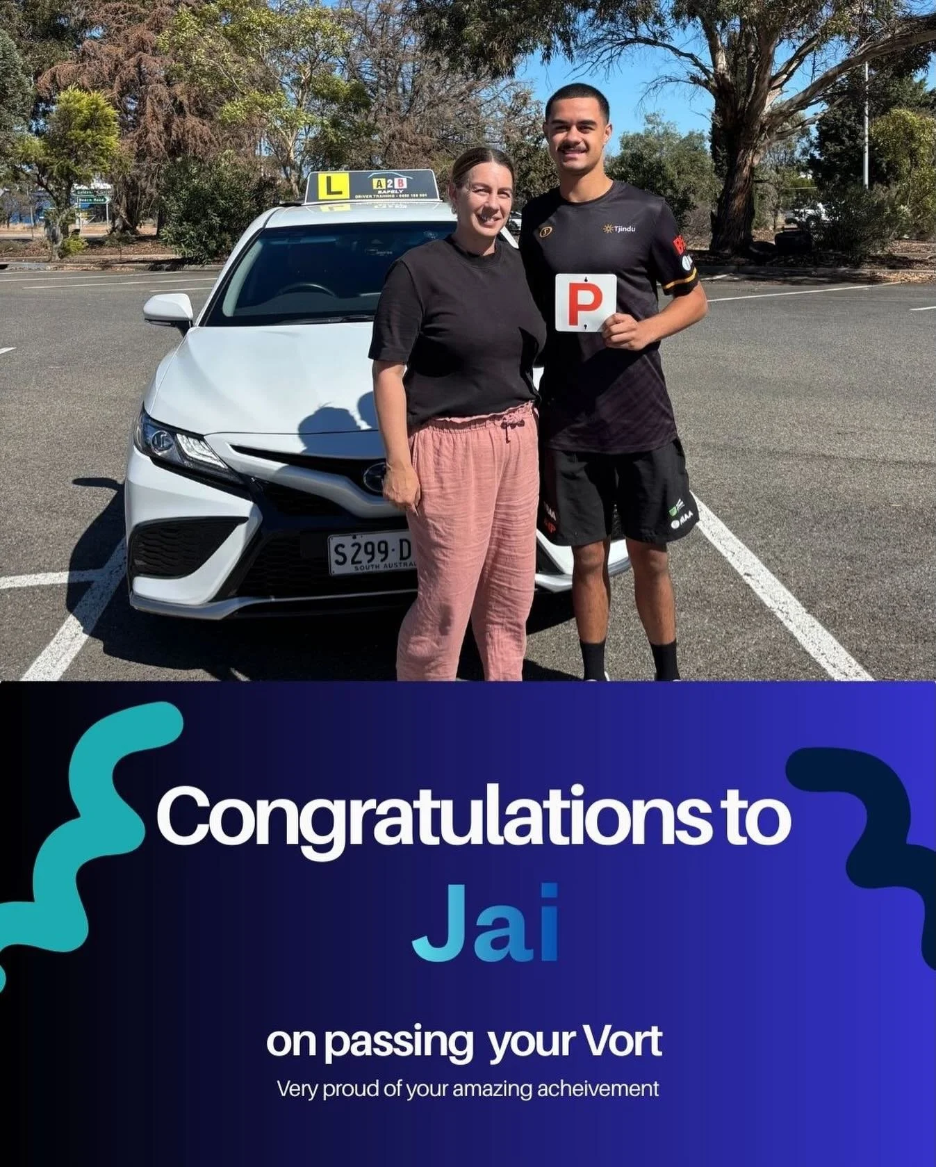 A massive congratulations to Jai today and his amazing achievement on passing his Vort. You are a a superstar and it has been a pleasure getting to know you and your family. 
I wish you all the best in your apprenticeship and look forward to watching
