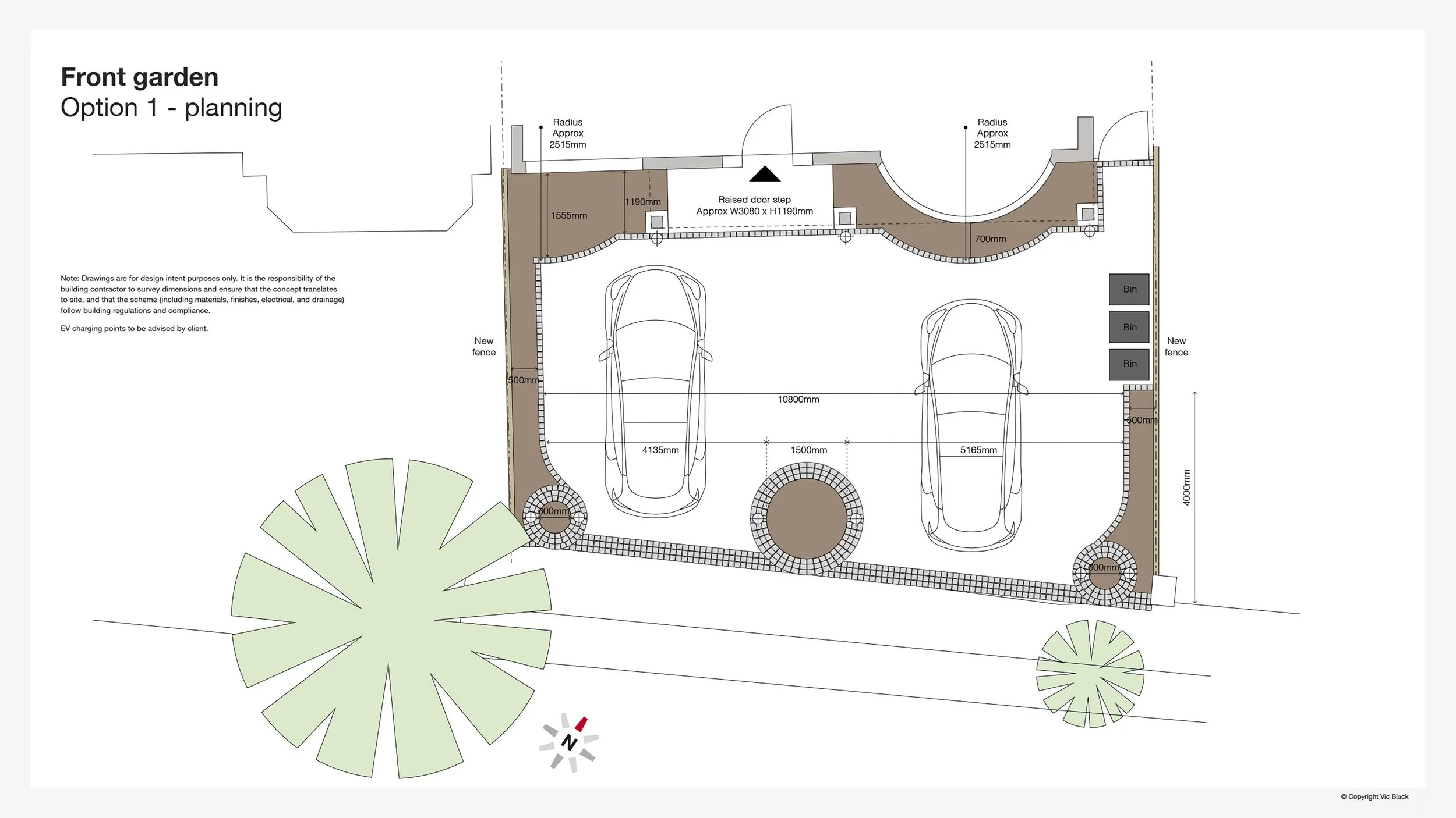 Front garden planning and planting