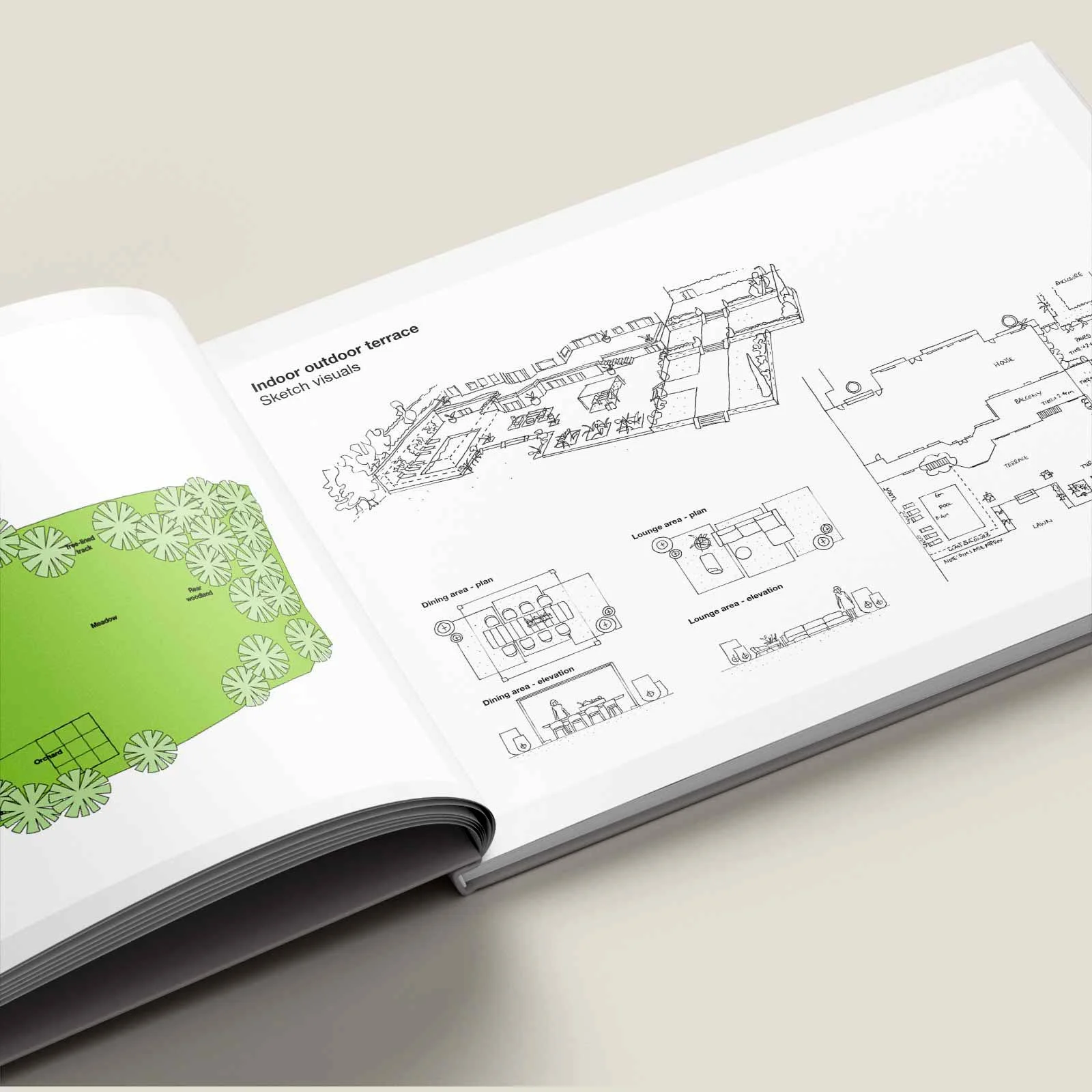 Garden design layouts and sketches