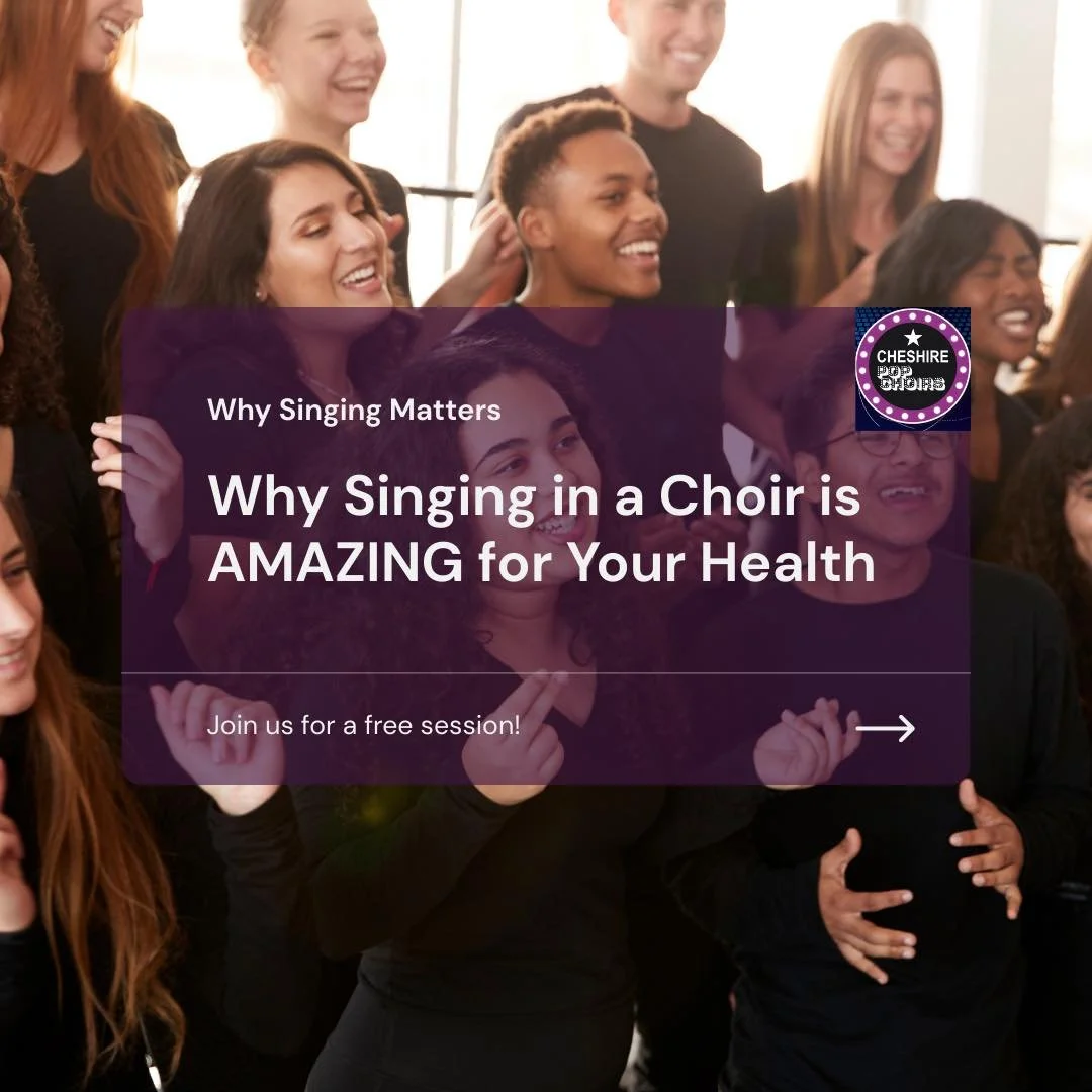 Hey Singers and Soon-to-Be Singers of Cheshire! 🎶💖

Did you know that joining a choir isn't just fun- it&rsquo;s also fantastically good for your health?

Here&rsquo;s what the research says about choir singing:

1. Boosts mood &amp; fights stress: