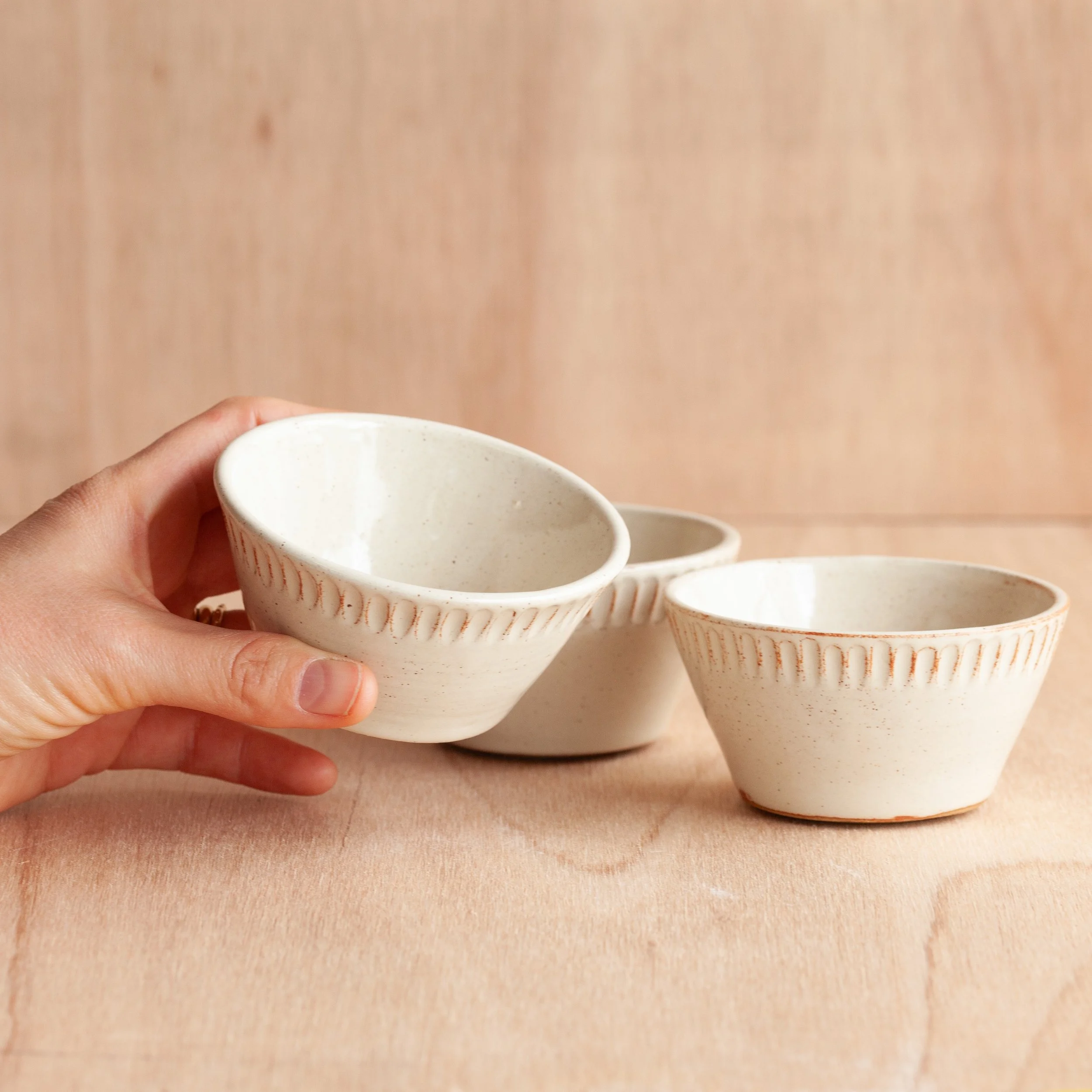 Carved Dip/Snack Bowl