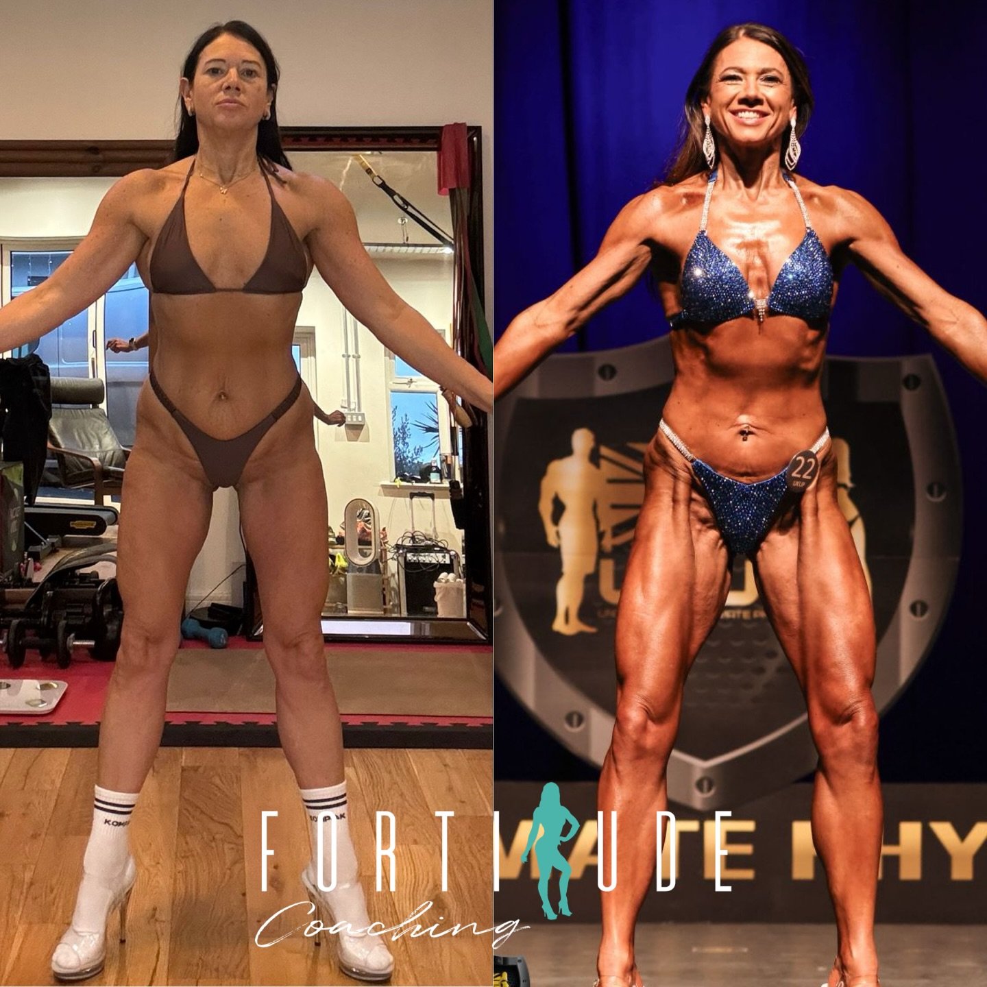 December last year to various show this year @nicola.spencer.39 

A very successful first season multiple placings and a great direction moving forward 

Nikkie worked super hard for this look building so much muscle and getting shredded! - first pic