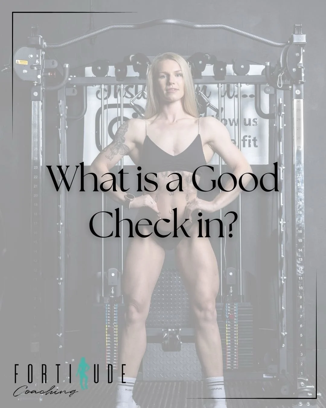 You know how many times I hear.. this is a bad check in and it&rsquo;s not! 

If it&rsquo;s on time and you fill out your sheets I&rsquo;m happy! That&rsquo;s a good check in 

A check in won&rsquo;t always be 100% every box ticked physique ready for