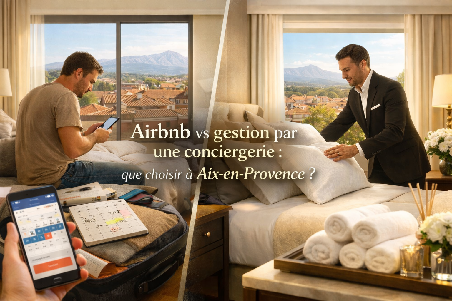 Airbnb vs gestion par une conciergerie : que choisir à Aix-en-Provence ?