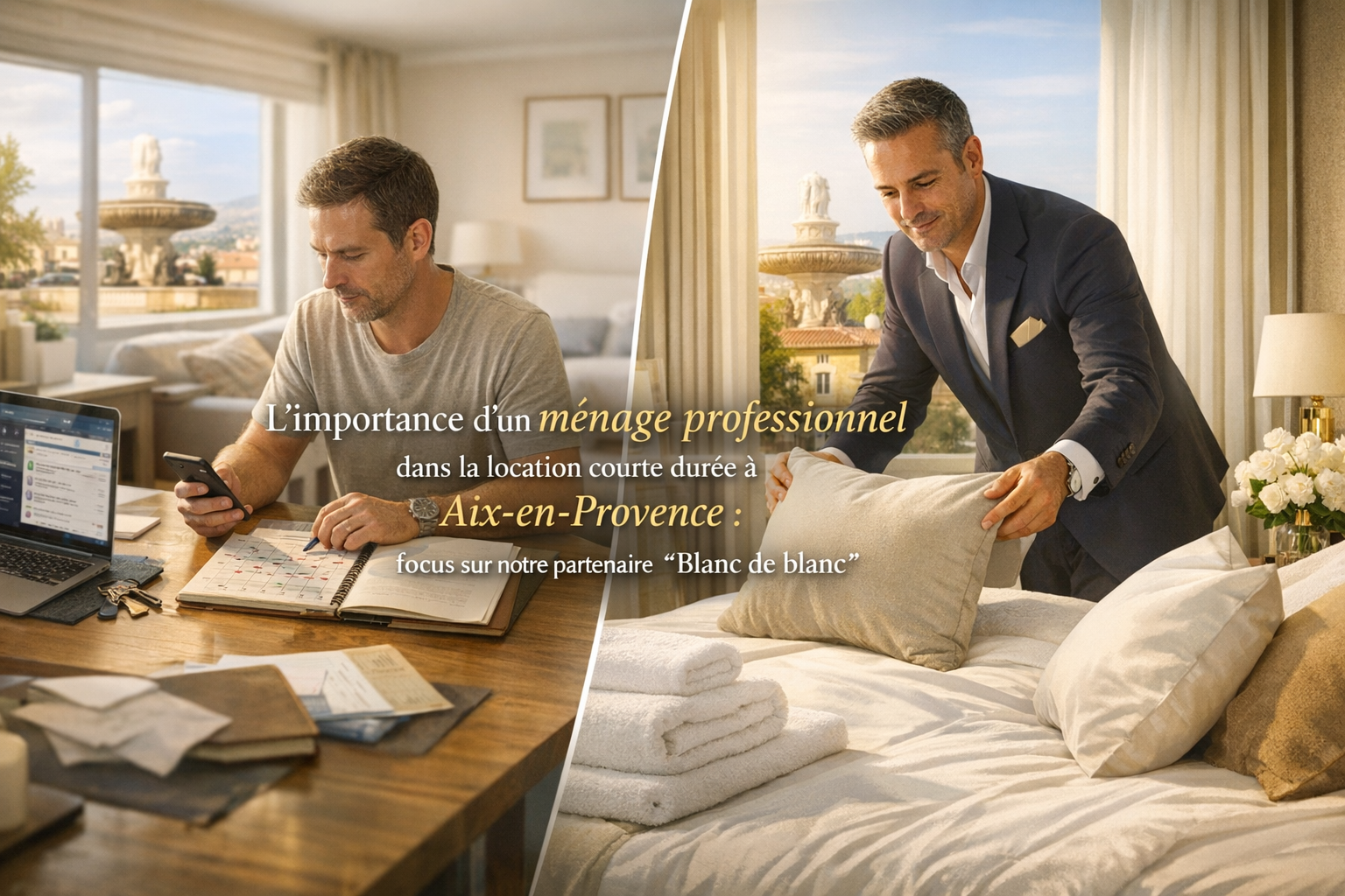 L’importance d’un ménage professionnel dans la location courte durée à Aix-en-Provence : focus sur notre partenaire “Blanc de blanc”