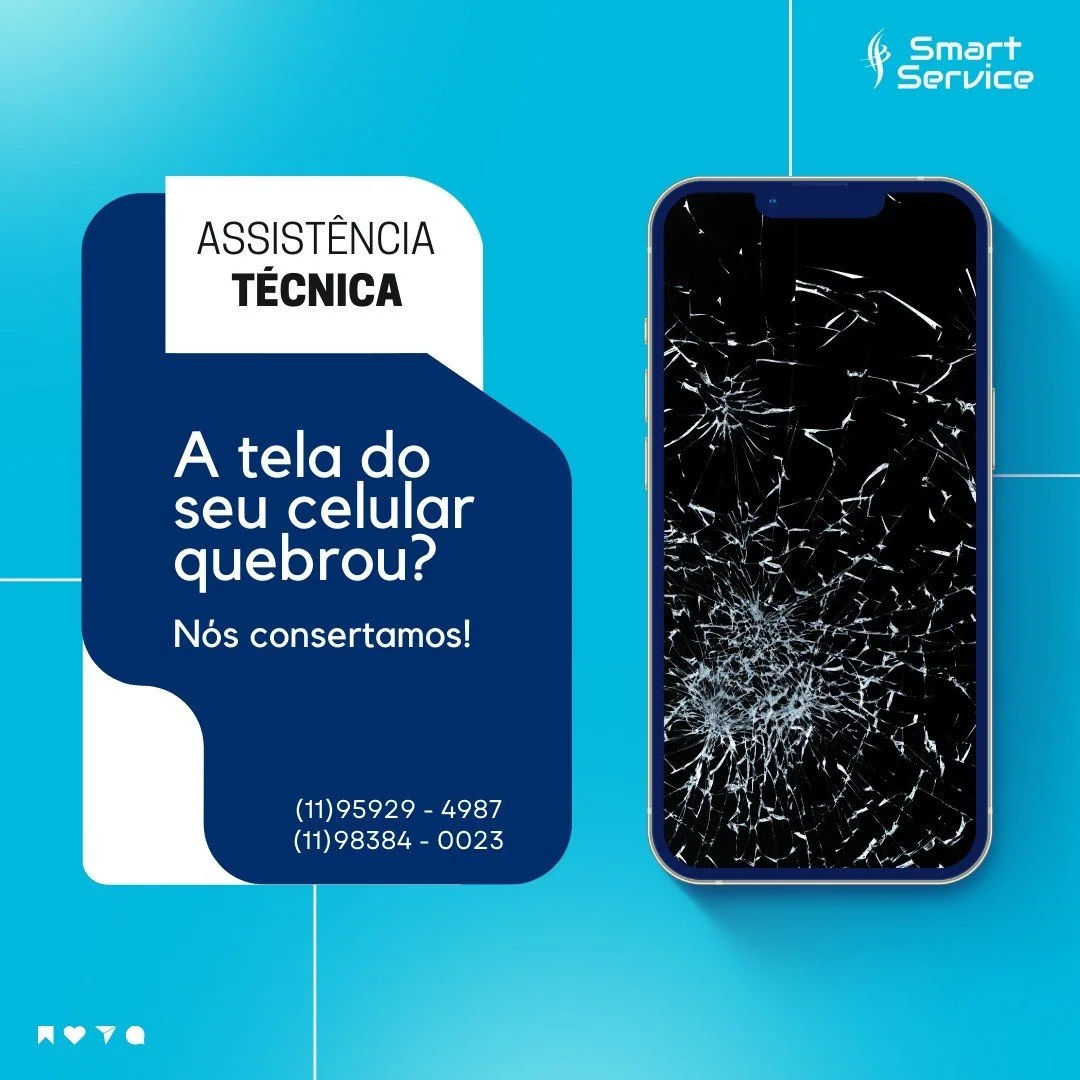 Tela quebrada n&atilde;o &eacute; um problema! A Smart Service conserta para voc&ecirc;😉

📲Entre em contato e saiba mais

#celular #assistenciatecnica #conserto #computador #tela #bateria #iphone #smarphone #conserto #carregador #camera #samsung #e