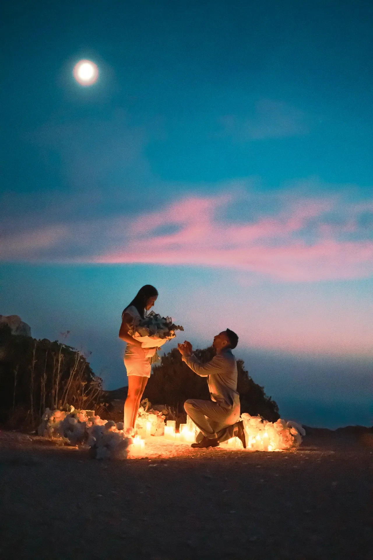 candlelit proposal Malta