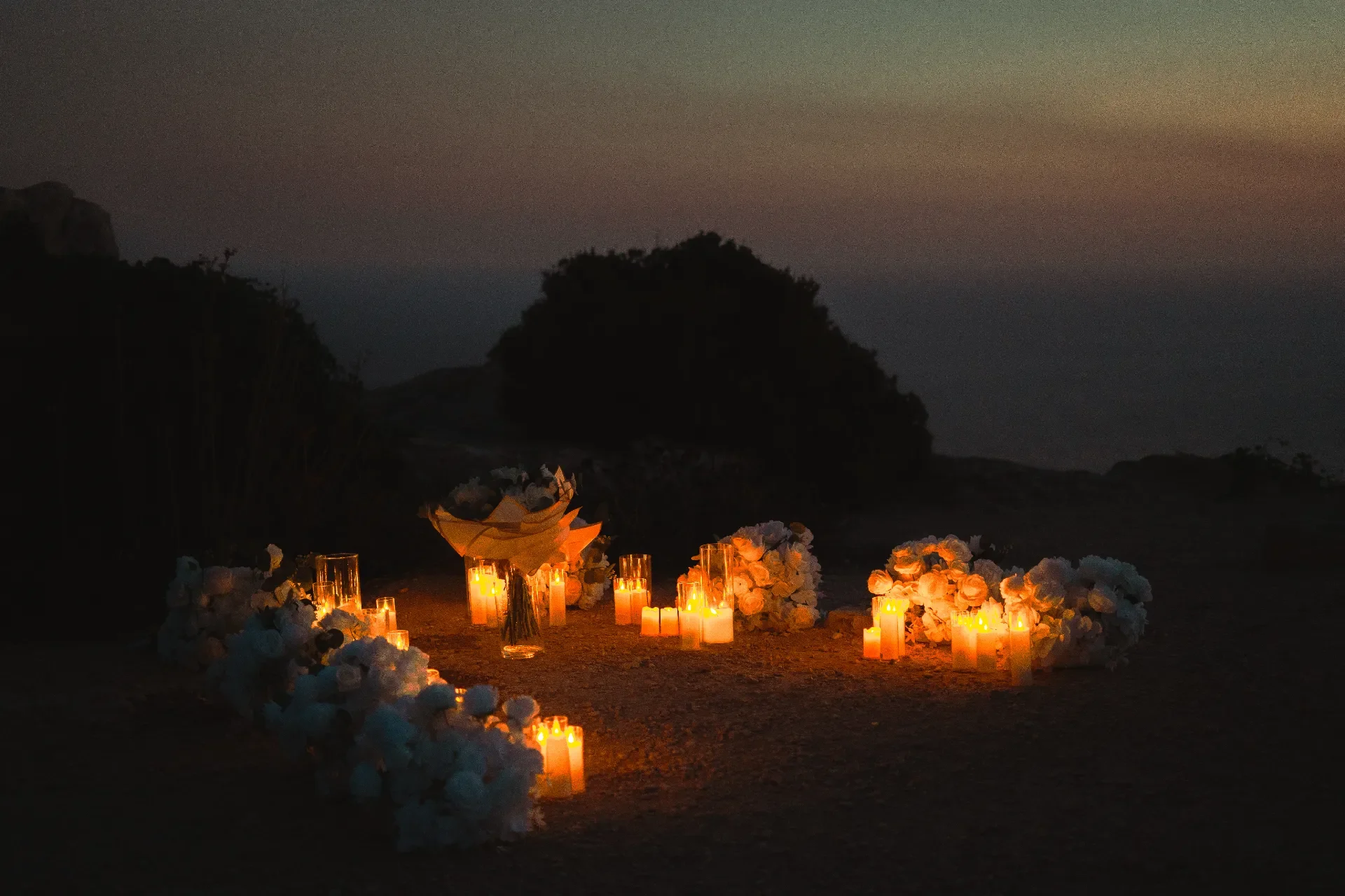 candlelit proposal Malta