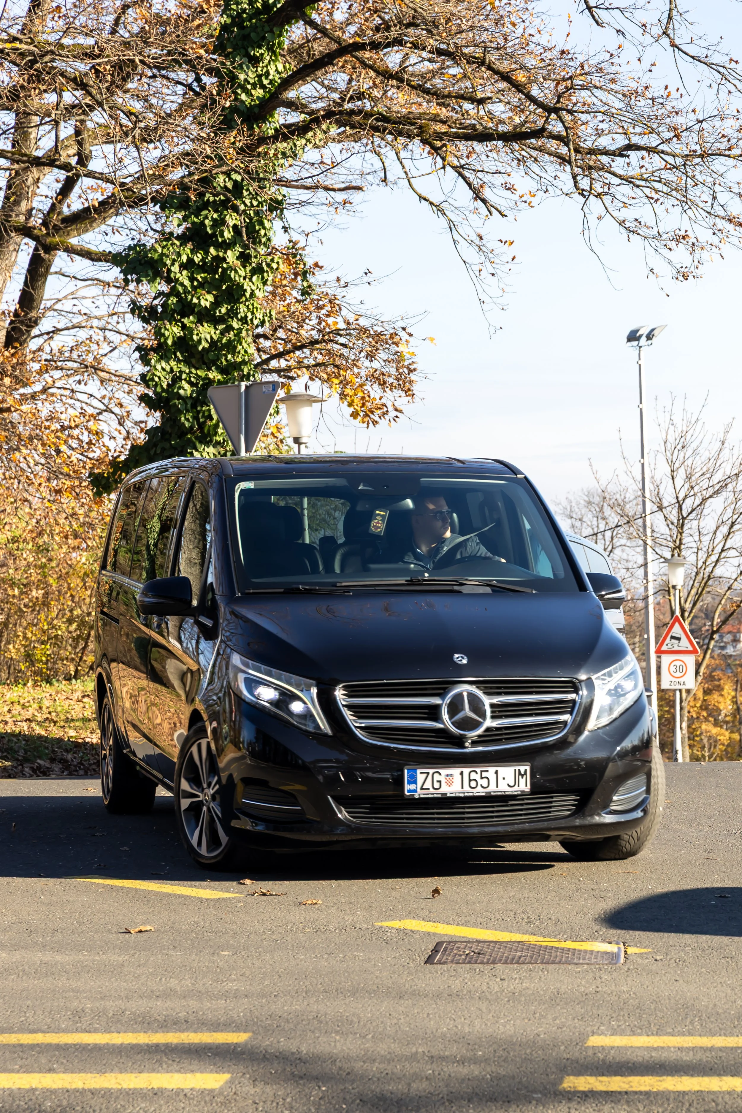 Seamless, cross-border luxury transfer in a Mercedes-Benz V-Class.