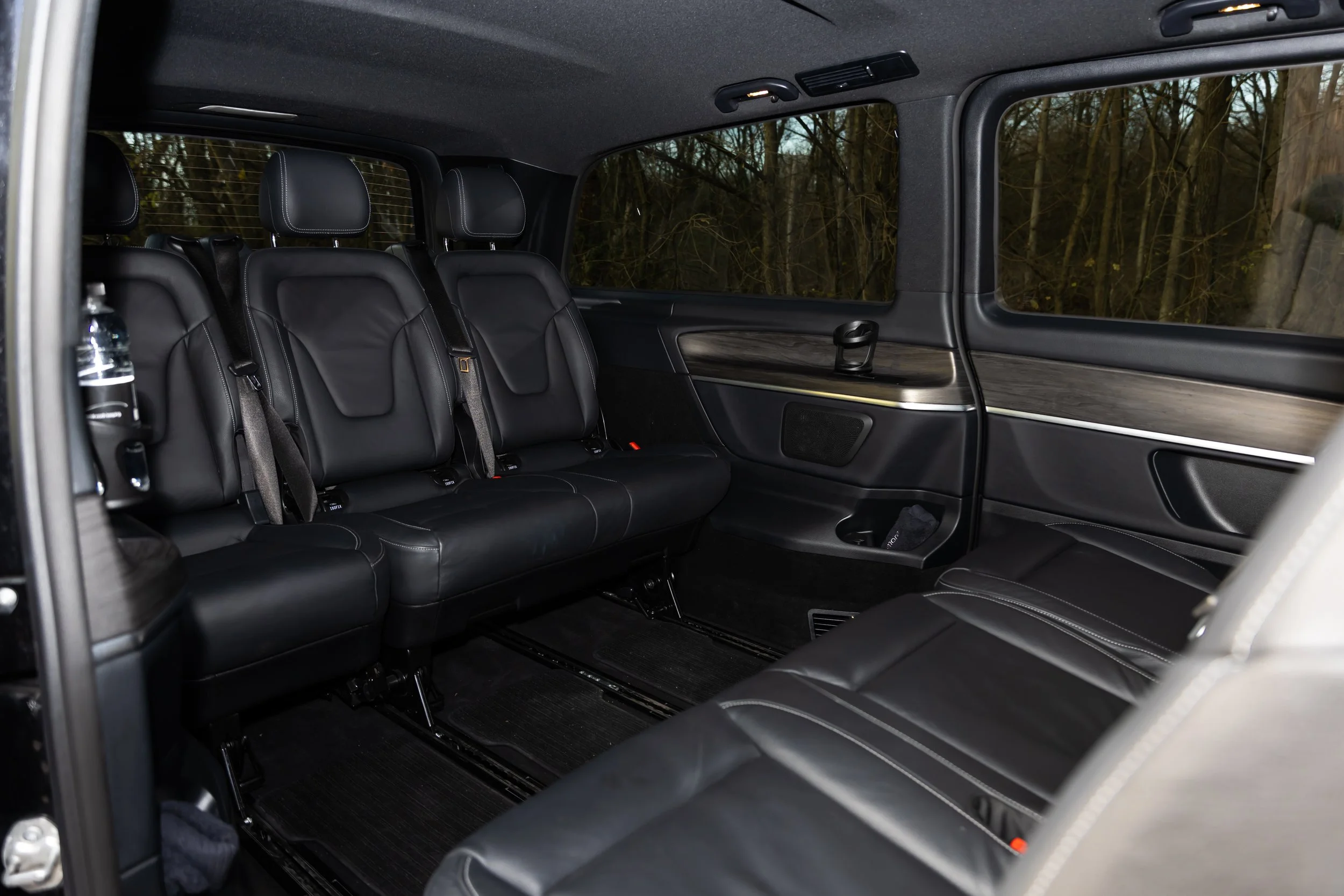 Experience the ultimate freedom of movement in our Mercedes V-Class, offering expansive legroom and a massive luggage area designed for maximum group comfort.