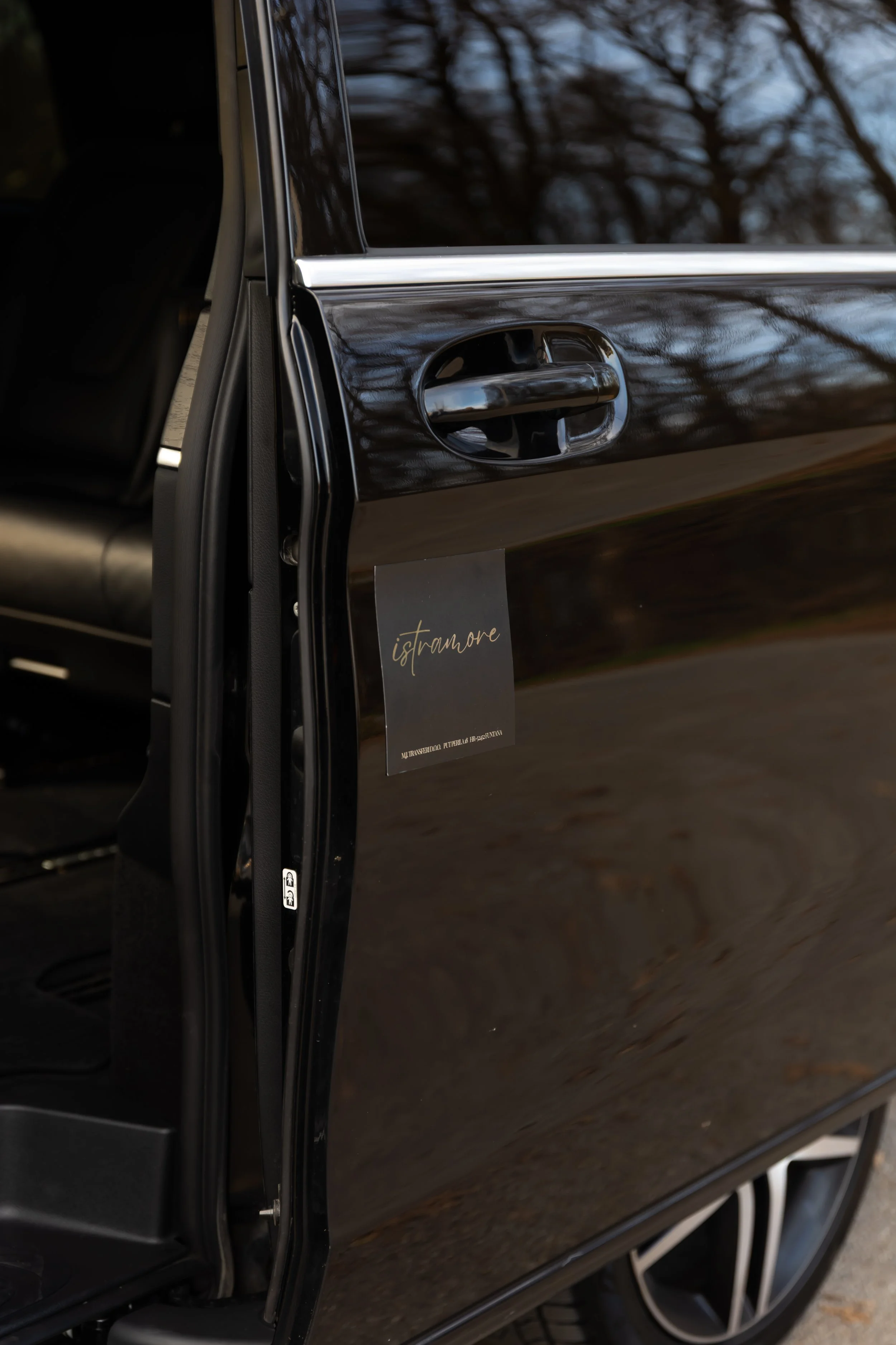 Istramore professional chauffeur loading heavy cruise luggage into luxury premium van in Trieste