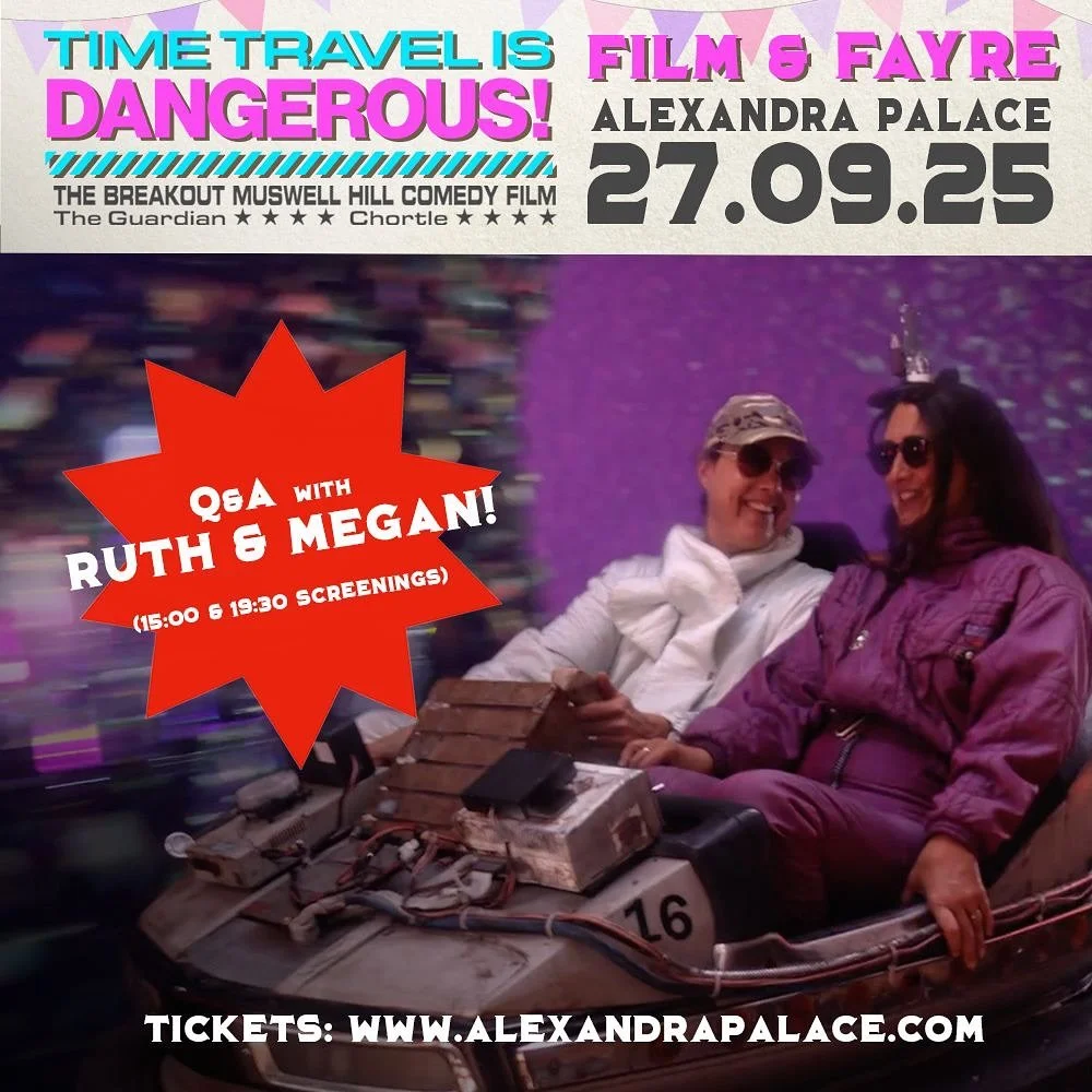 The gals are back in town!! Don&rsquo;t miss the chance to ask Ruth and Megan all about their time travelling adventures in the Q&amp;As following the screenings of &lsquo;Time Travel is Dangerous&rsquo; at the Ally Pally Film and Fayre event 🤘

Rut
