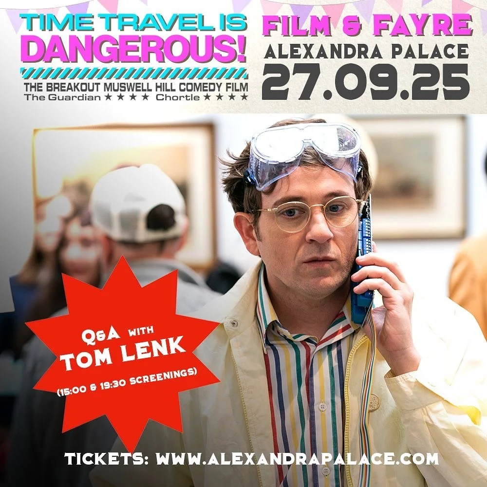 Can&rsquo;t wait to have the wonderful @tommylenk joining us all the way for America for the Time Travel is Dangerous Q&amp;A at the Film and Fayre event hosted by Alexandra Palace. Come for a special screening of the film, along with live music from