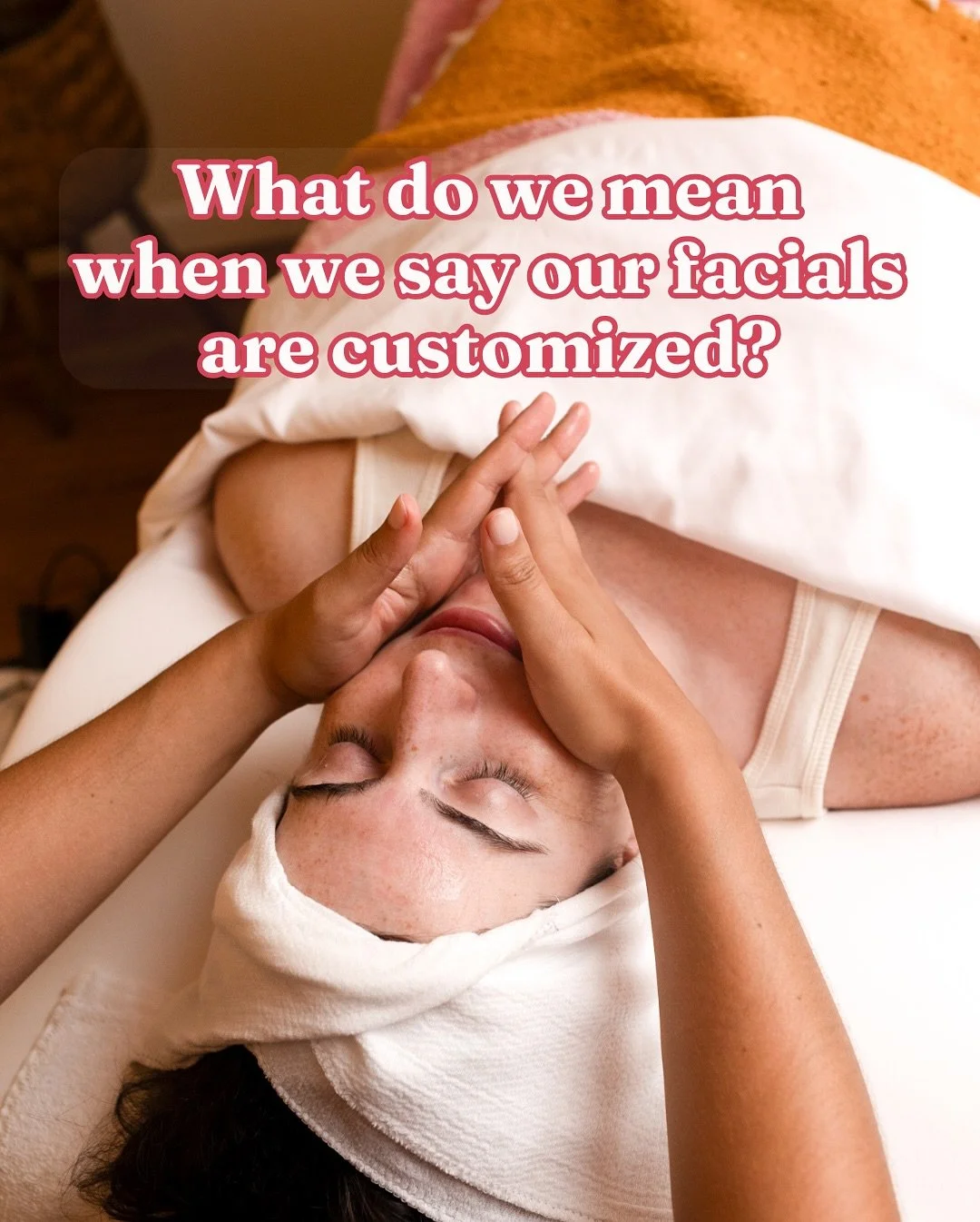 ✨ &ldquo;What makes your facials customized?&rdquo; ✨

We get this question a lot, and it&rsquo;s one of our favorite things to explain!

First things first, we don&rsquo;t follow one-size-fits-all facial protocols! We build your facial from scratch 