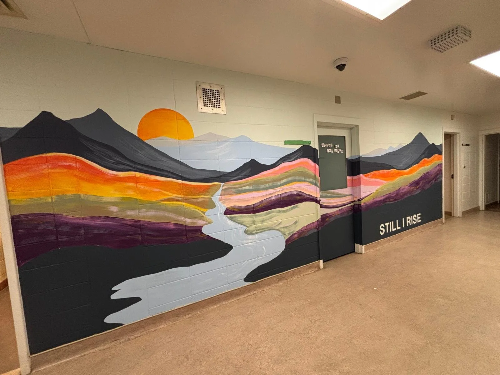 Healthcare facility feature wall