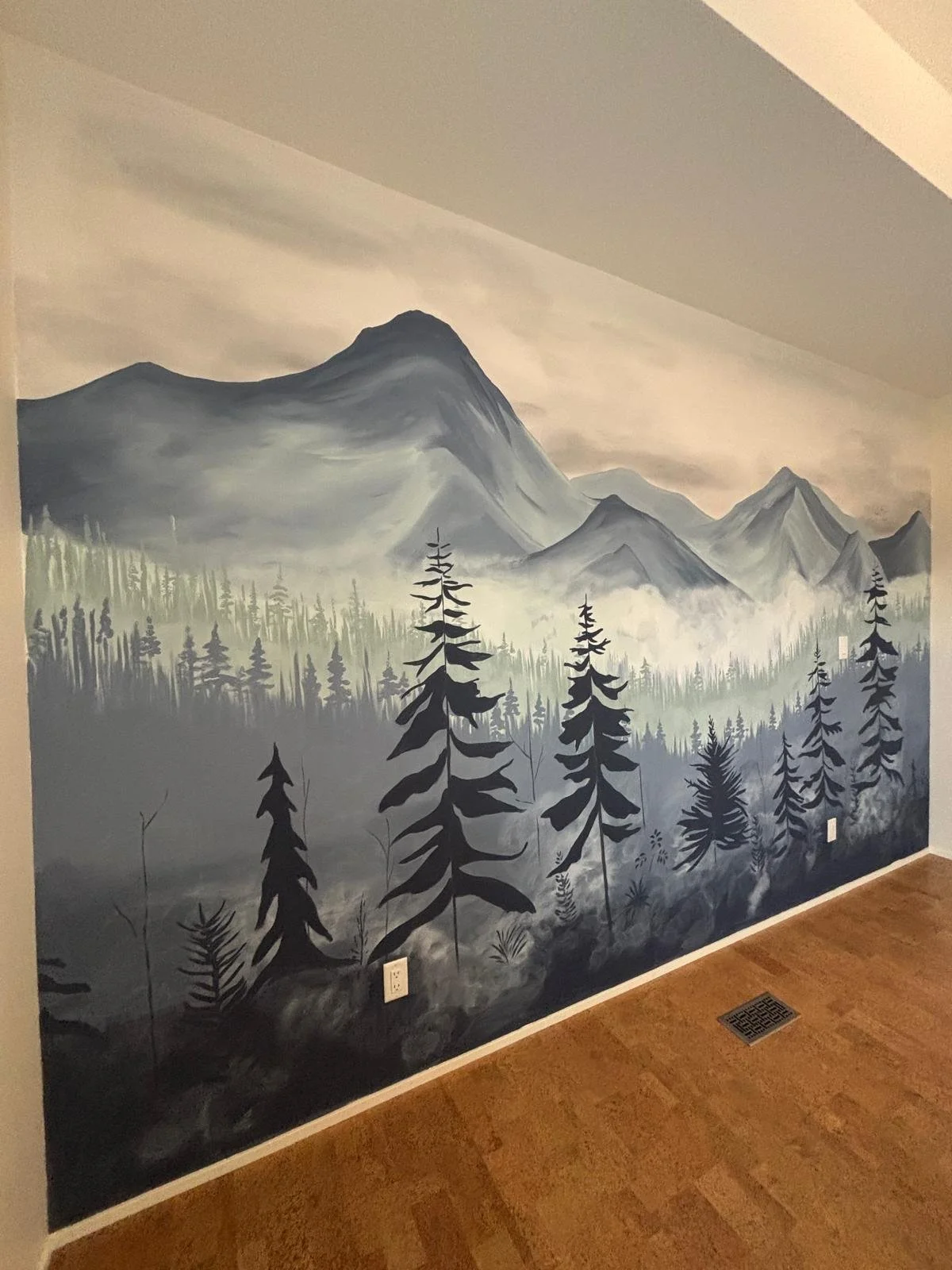 Guest room feature wall