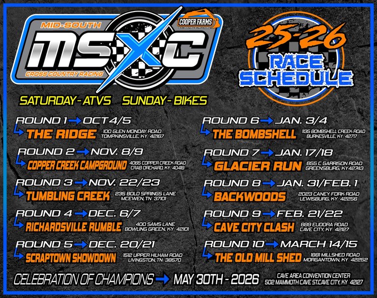 Msxc Racing Schedule — MSXC