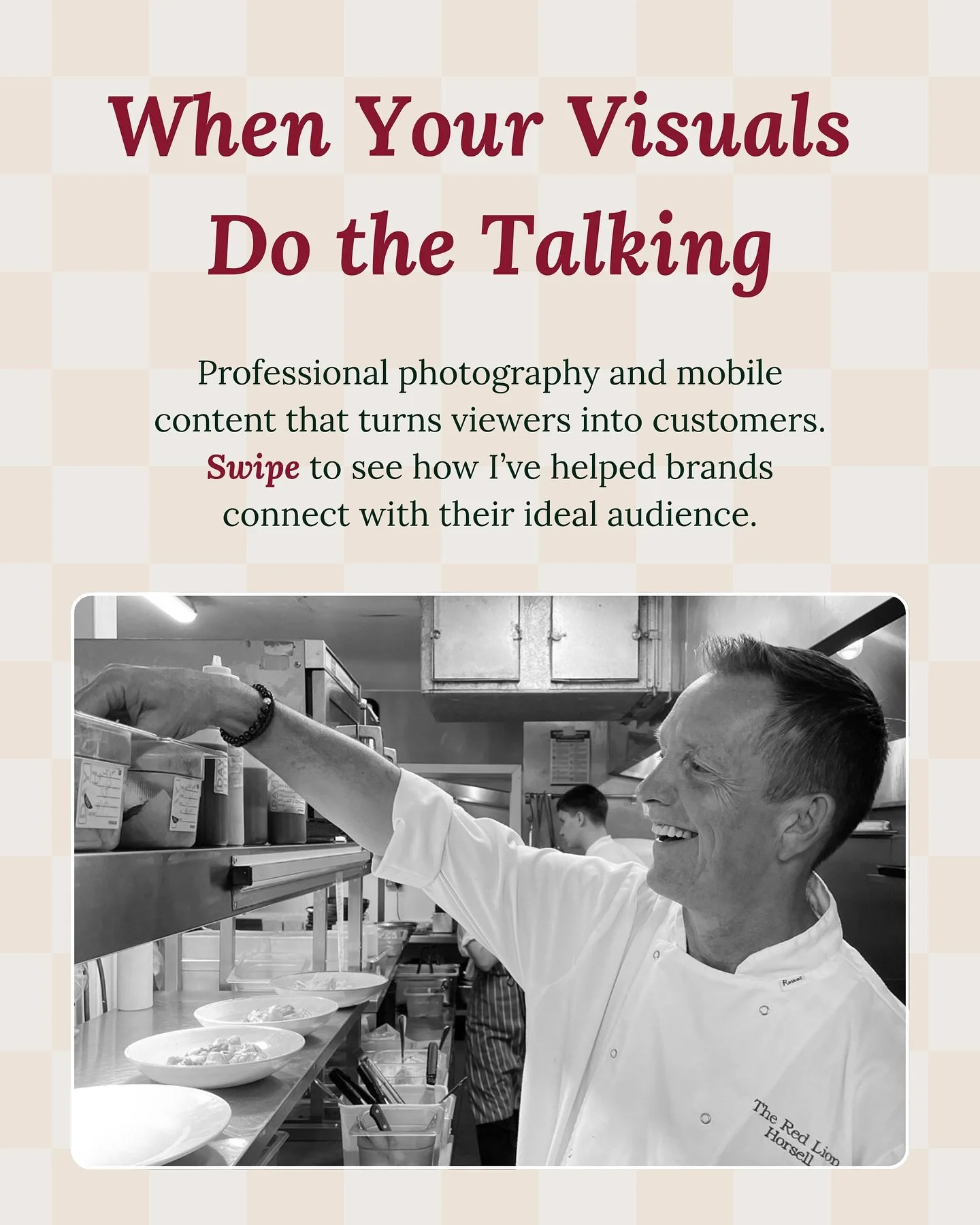Whether potential clients are scrolling your Instagram or browsing your website, your images are showing your quality and personality - helping them connect with your brand before they even reach out.

Good visuals work as your silent salespeople, at