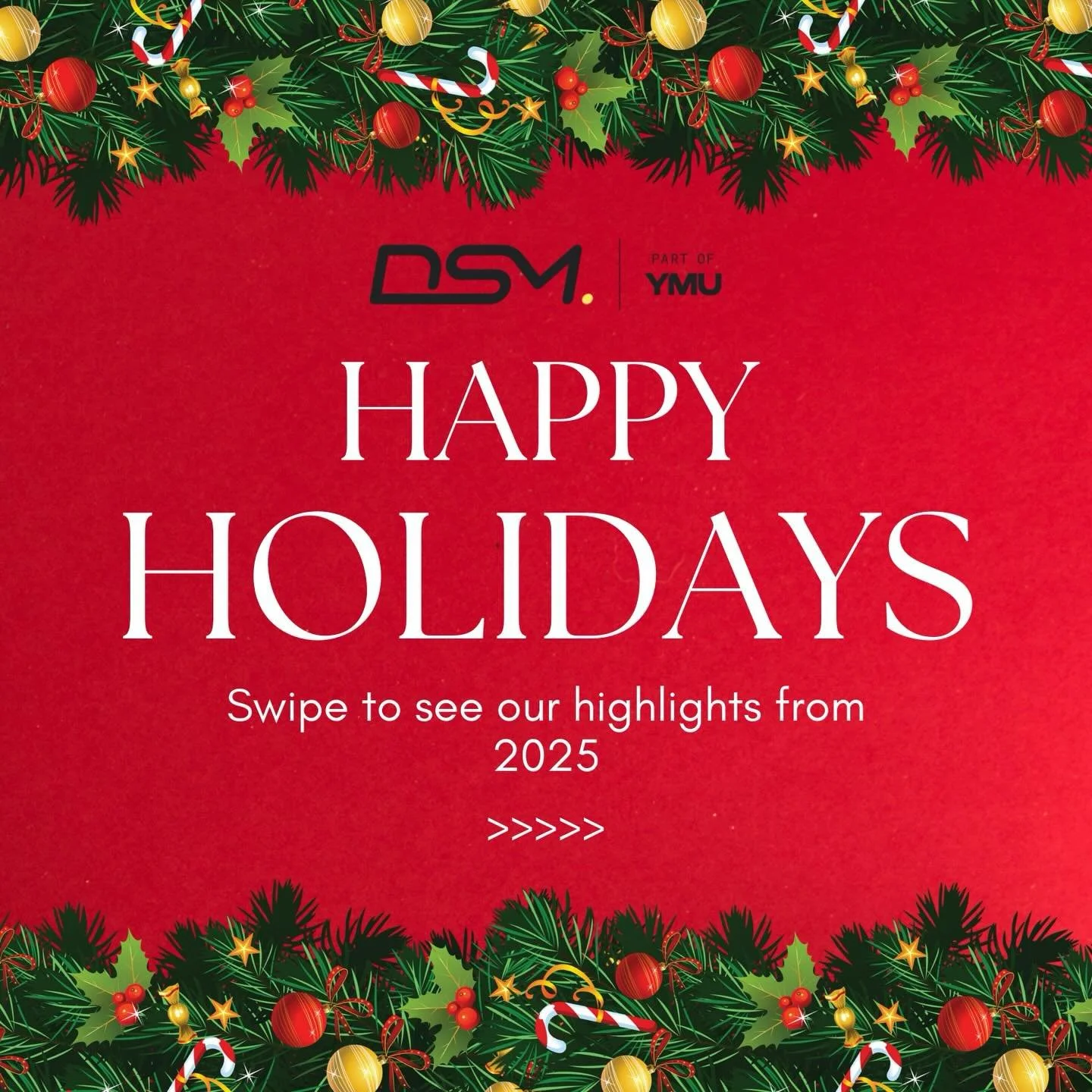 Happy Holidays from the team at DSM!

Here&rsquo;s to a year of strong partnerships and standout moments. 

We&rsquo;re excited for 2026! 🌟 

#TeamDSM