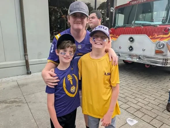 Gracie, Tillman and family at LSU