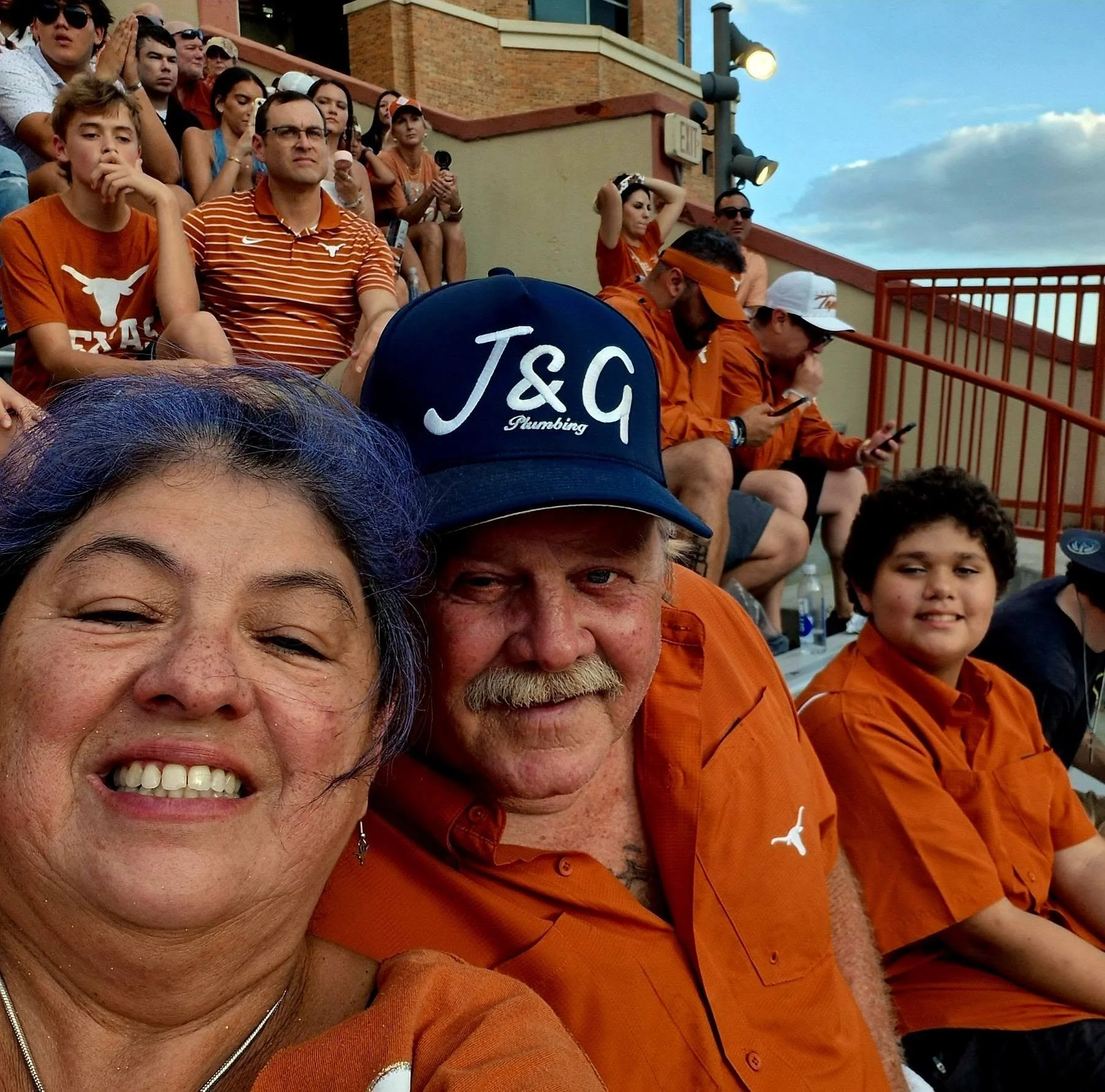 James and family enjoy our first Game Day in Austin
