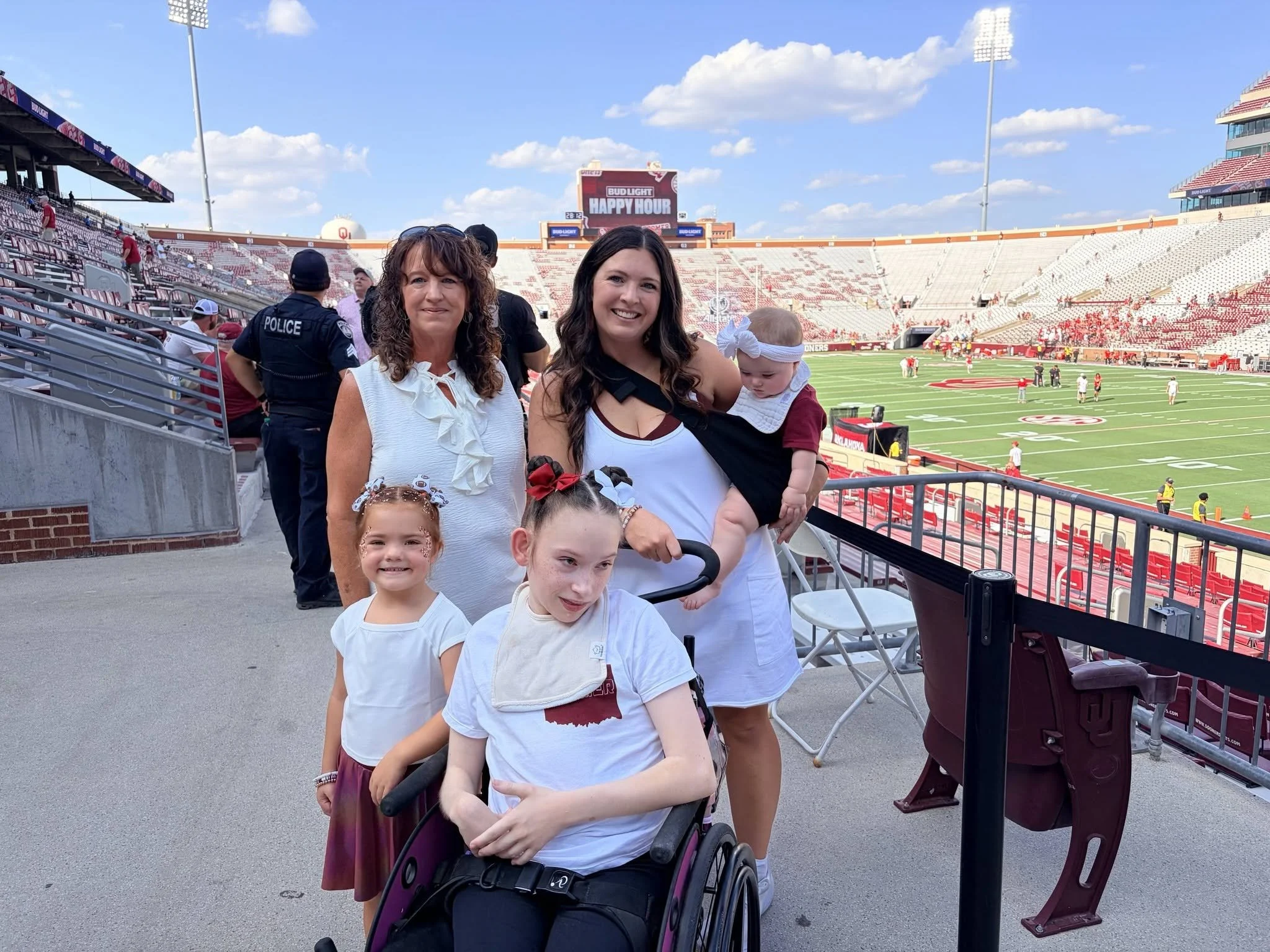 Blaire and family ready for Game Day at Oklahoma