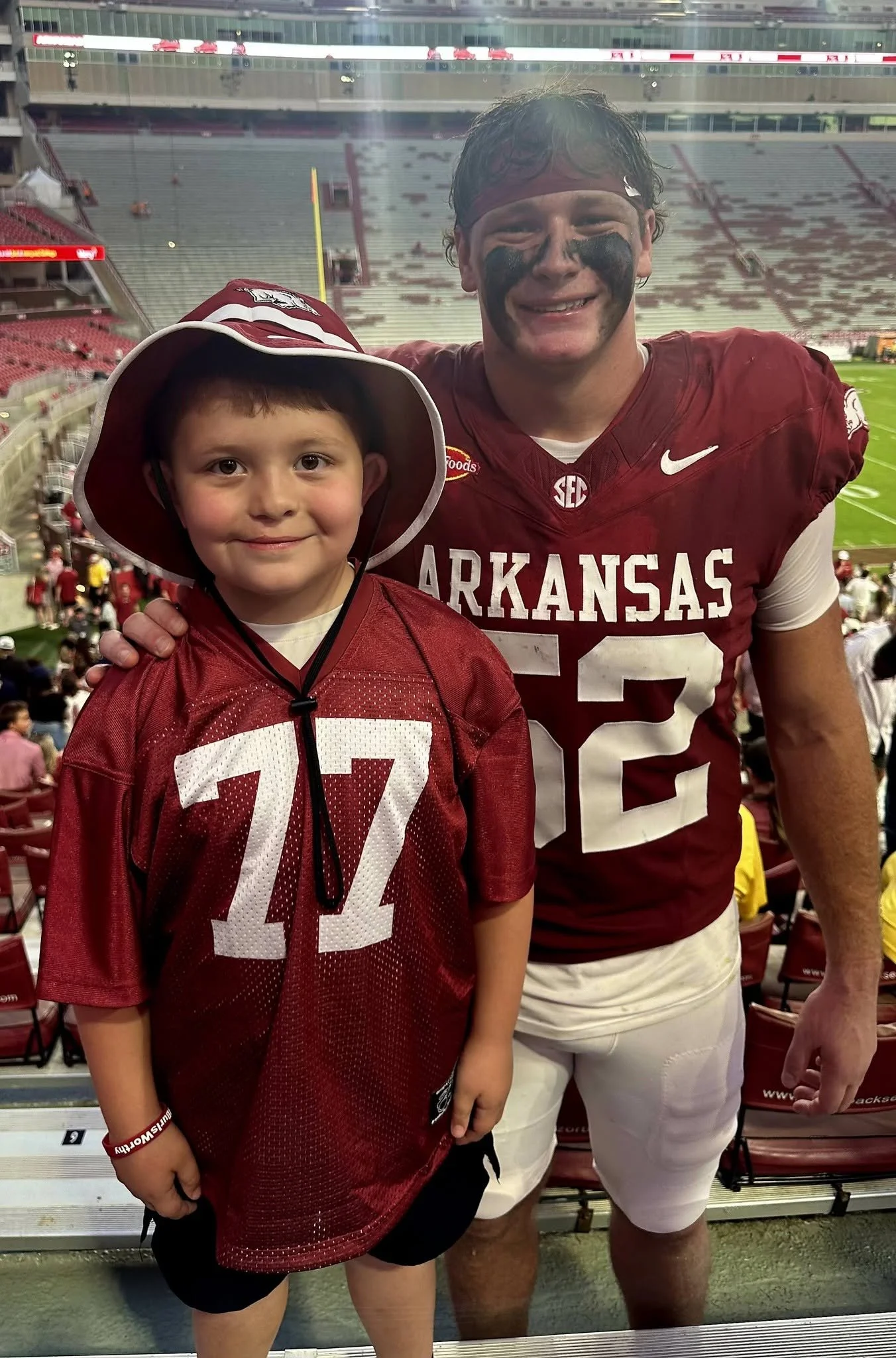 Clayton enjoys his Arkansas Game Day experience