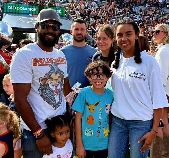 Grey and family  At Jordan Hare stadium in Auburn