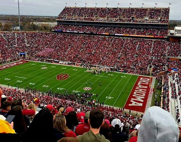 Gaylord Family Stadium in Norman Oklahoma with our Game Day Foundation recipients ready to cheer 
