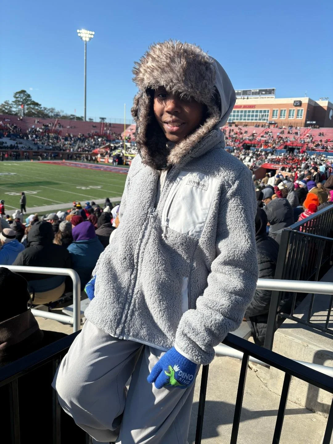 Braving the cold for a fun Game Day