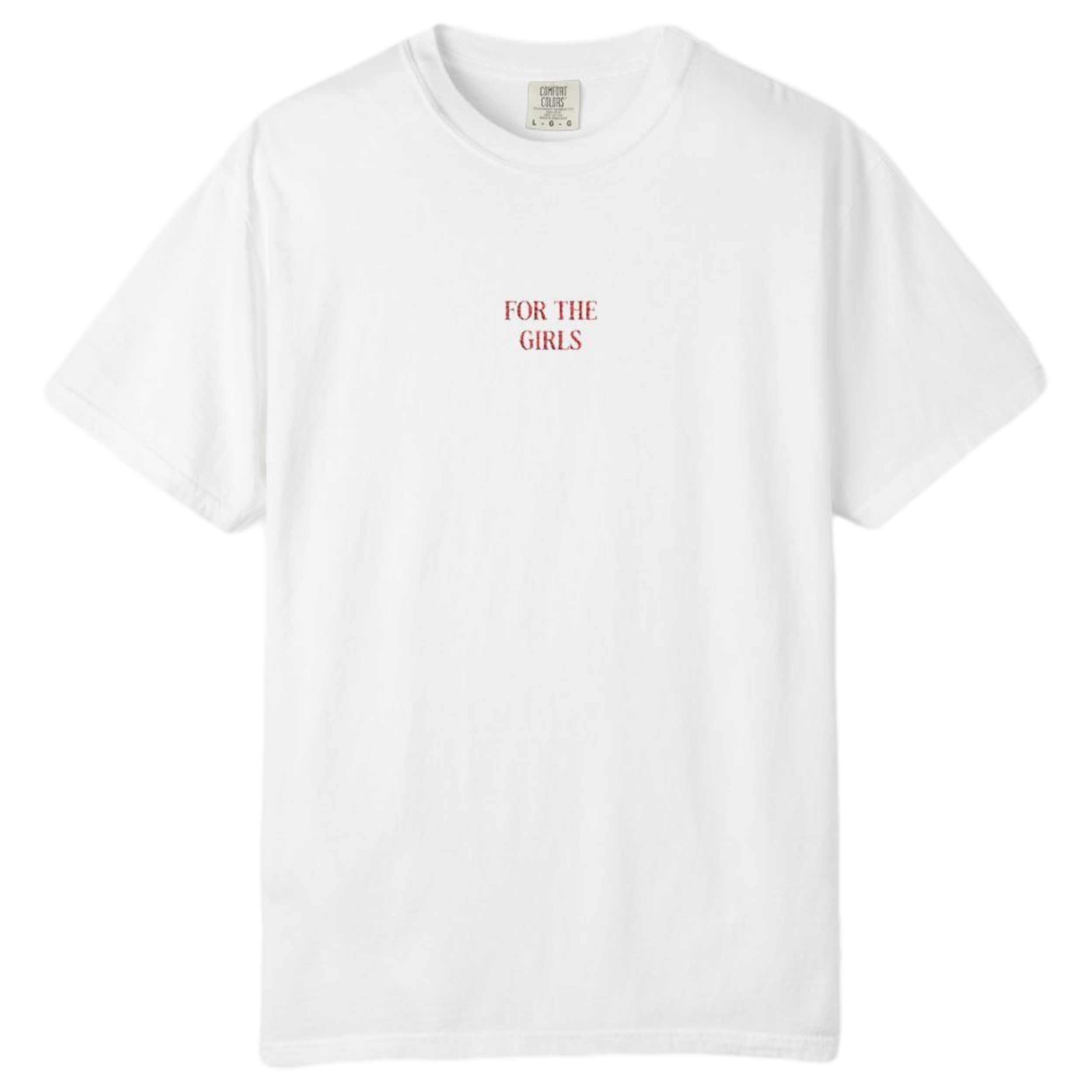 For The Girls Red Embroidered Tee