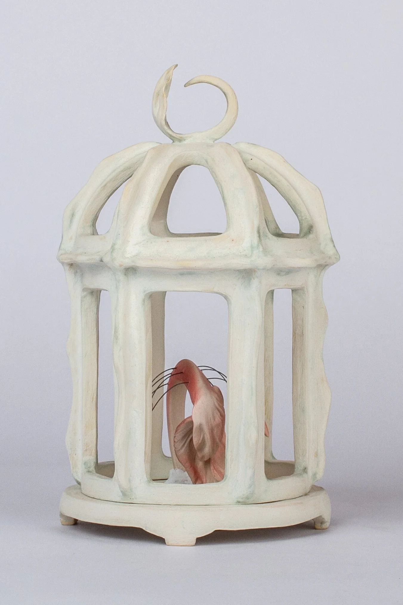 Lantern (Epidural Anesthesia), 2026 Stoneware and porcelain Size: 10'' x 6'' x 6''