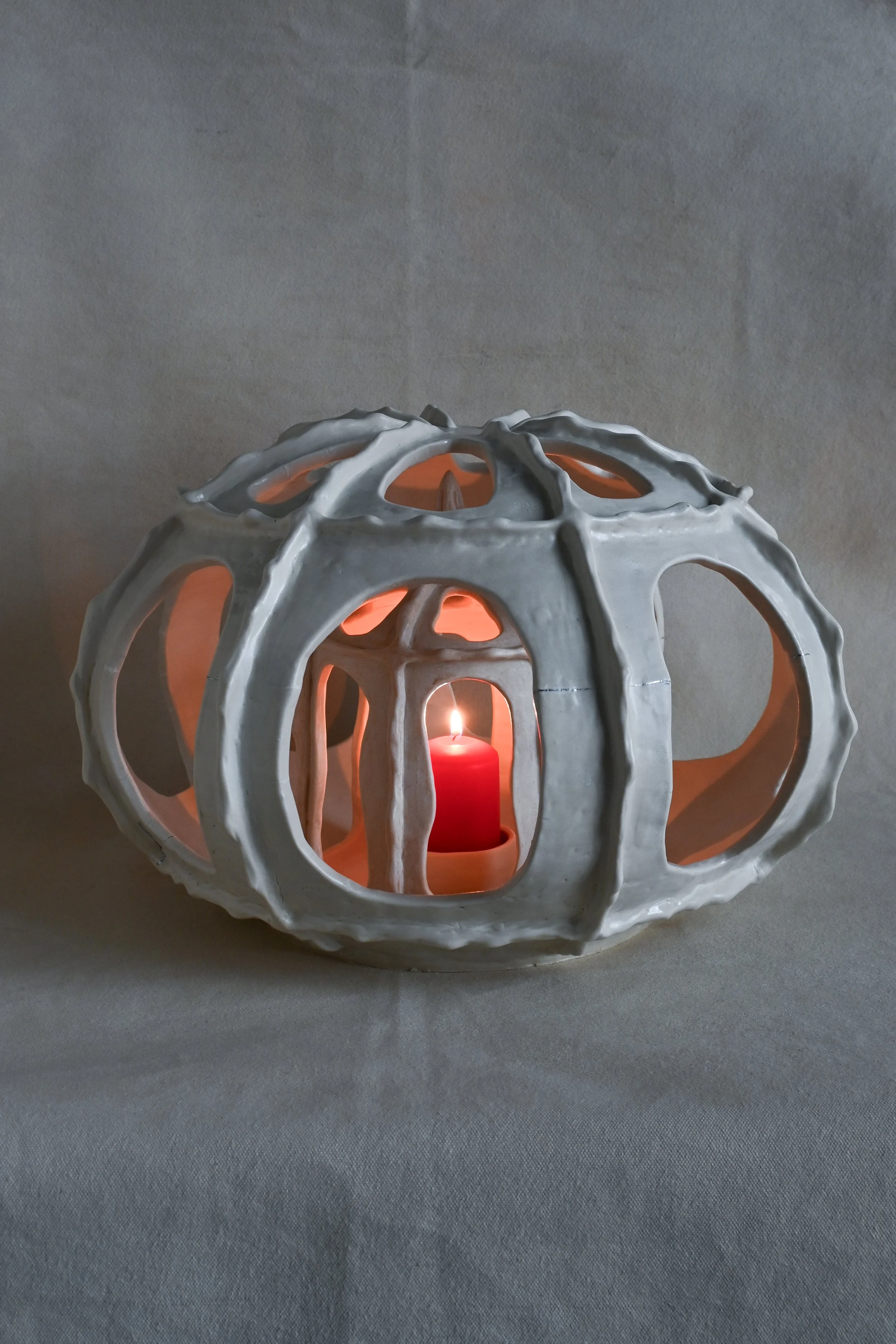 Lantern, 2023 Porcelain Size: 12'' x 13'' x 13''