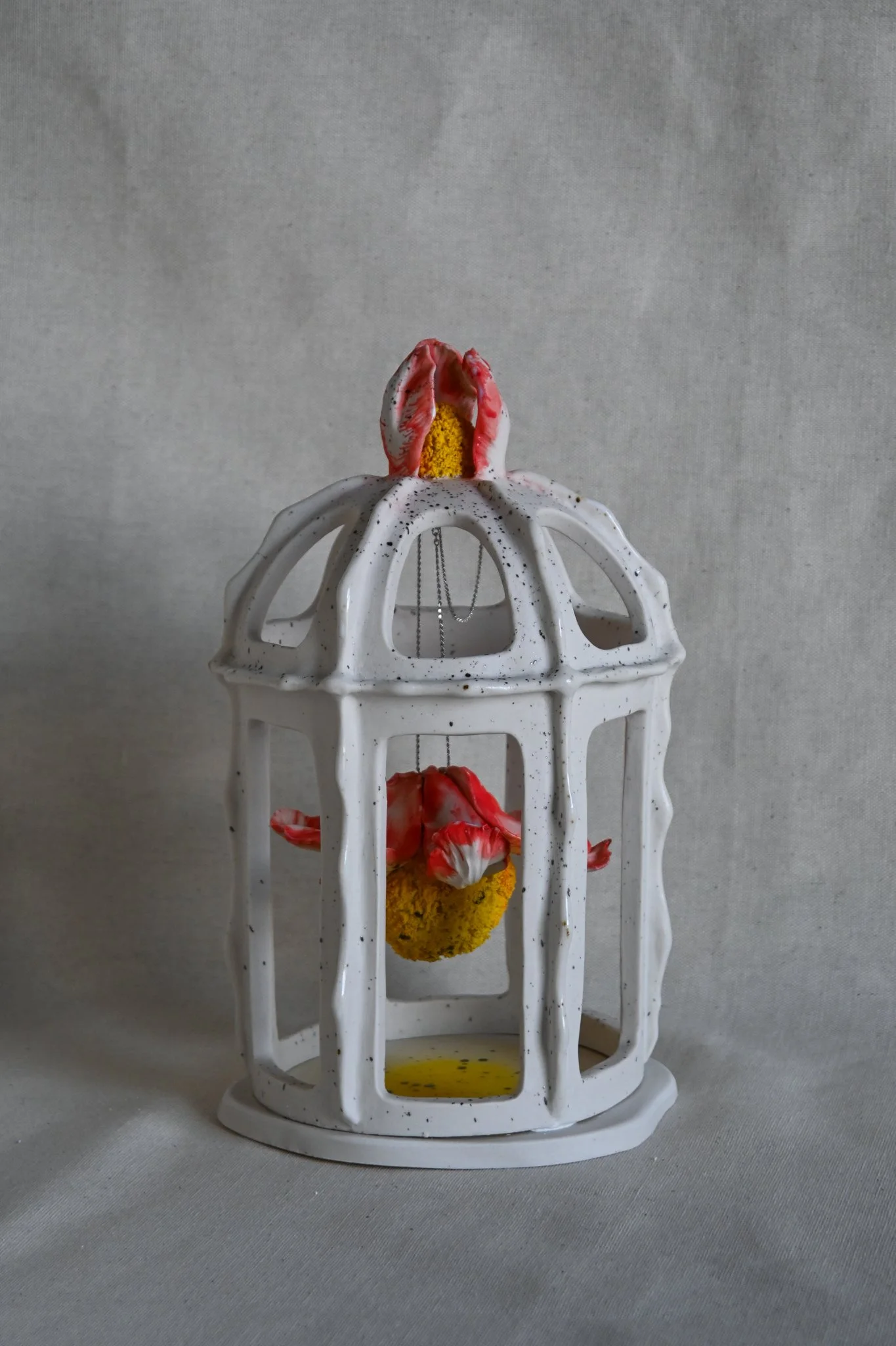 Flower Lantern, 2024 Porcelain Size: 10'' x 6'' x 6''