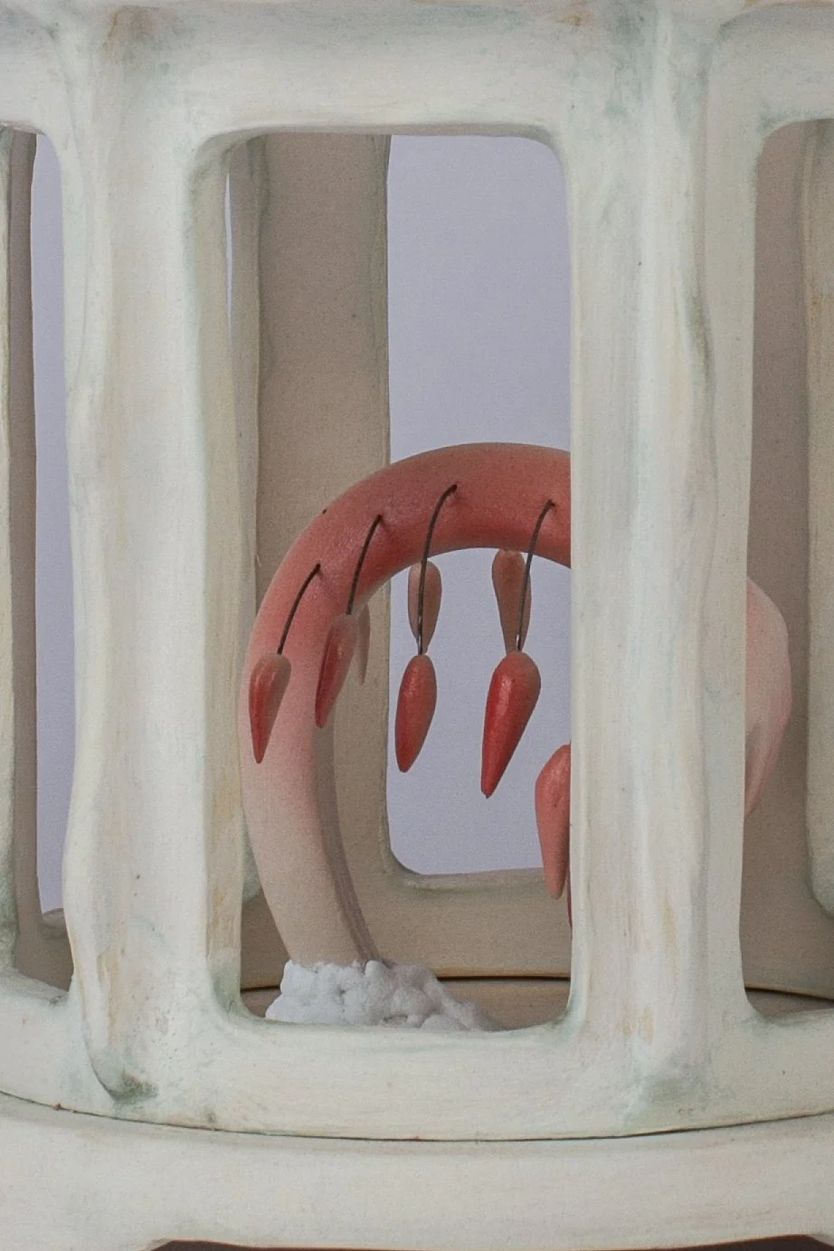 Lantern (Epidural Anesthesia) detail, 2026 Stoneware and porcelain Size: 10'' x 6'' x 6''
