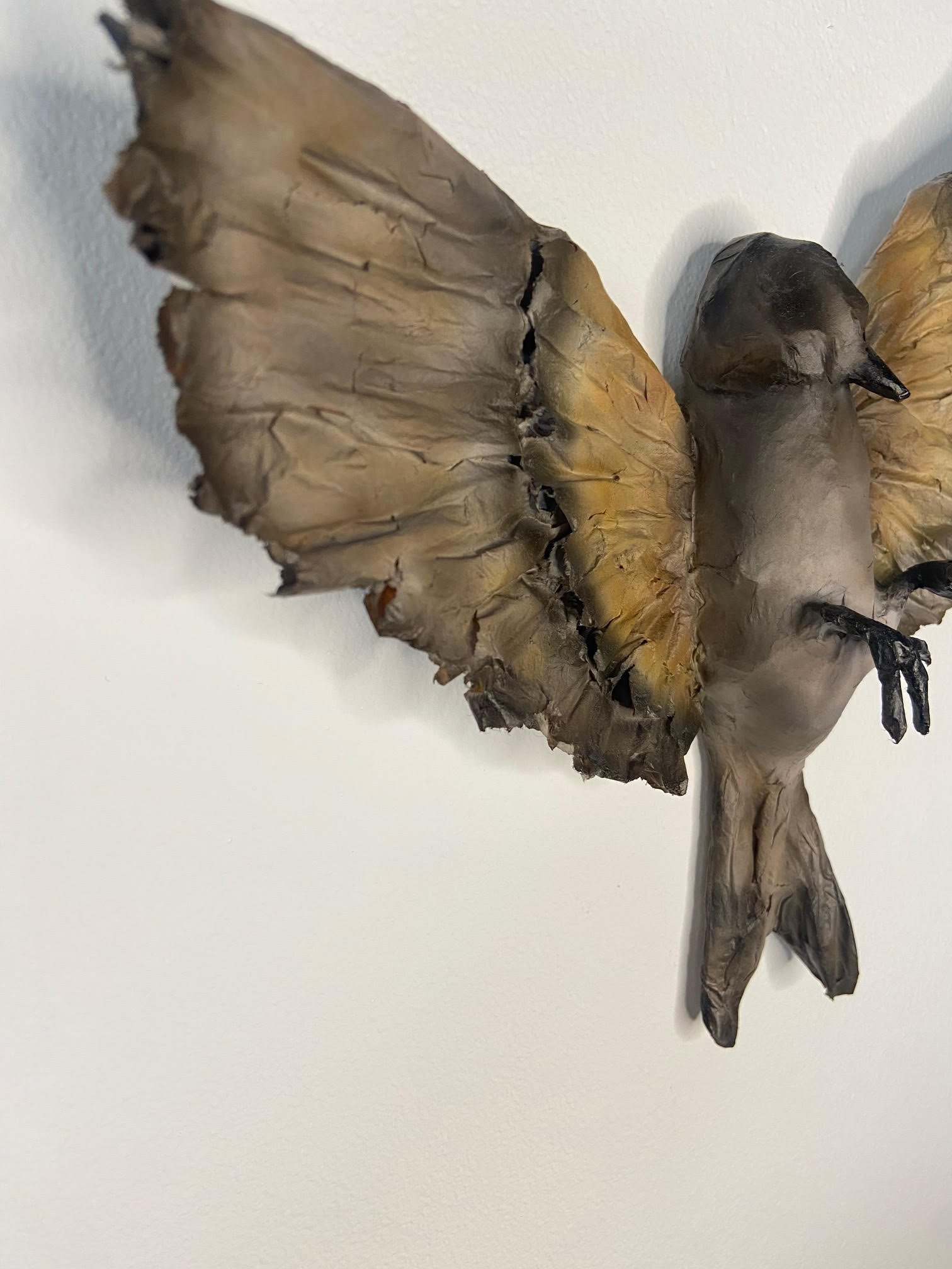 Inner Strength sculpture by Caroline Lindqvist, made from repurposed cardboard and paper